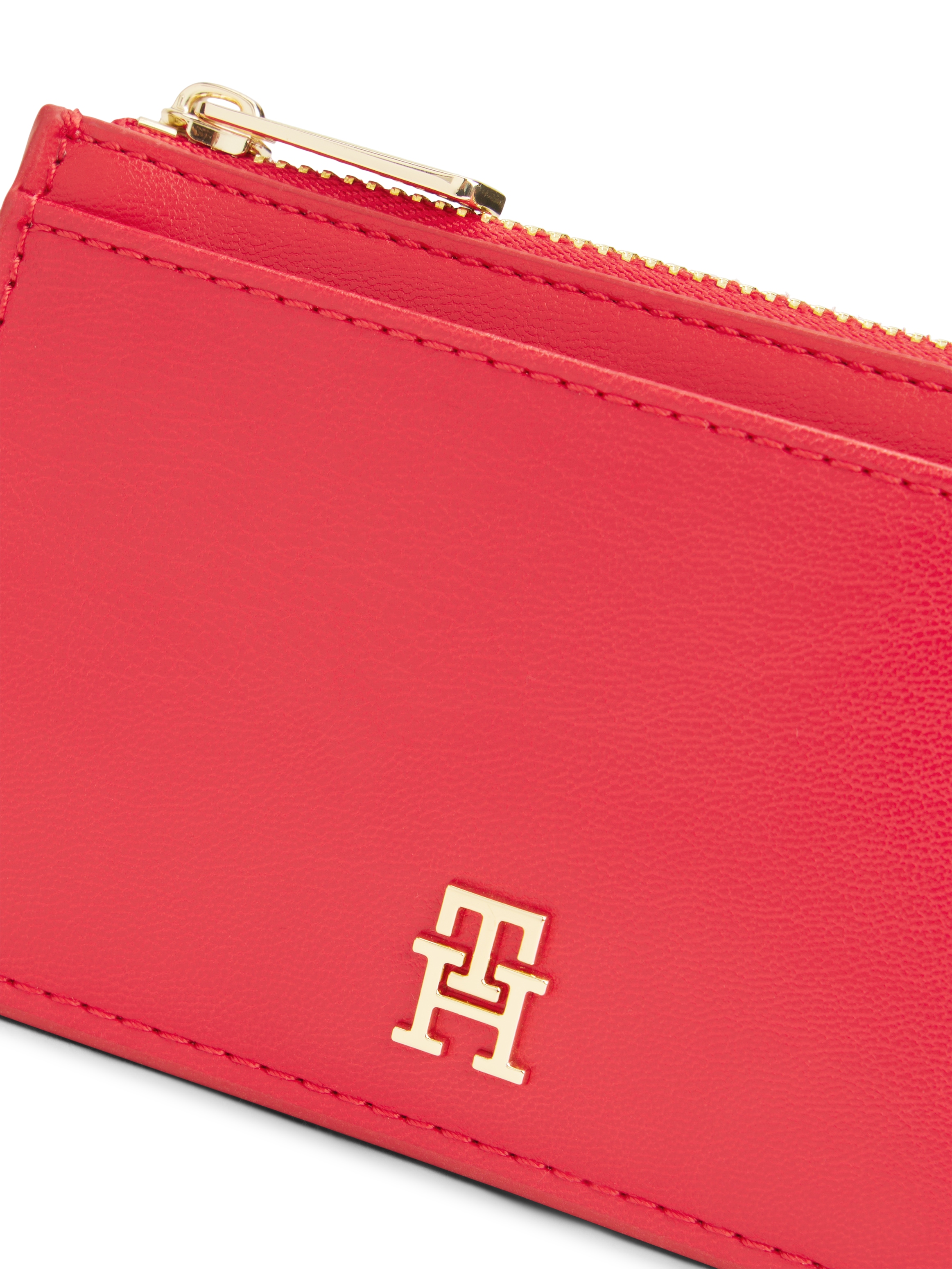 Tommy Hilfiger Kartenetui »TH ICON LONG CC HOLDER« , Geldbeutel, Portemonnaie mit goldfarbenem TH-Schmuckelement