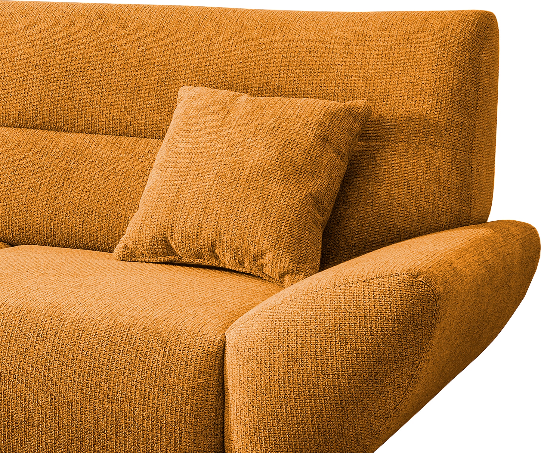 Home affaire Ecksofa »Drago, elegant und zeitlos, komfortabel, Holzfuß, L-Form« frei im Raum stellbar, inkl. 2 Zierkissen