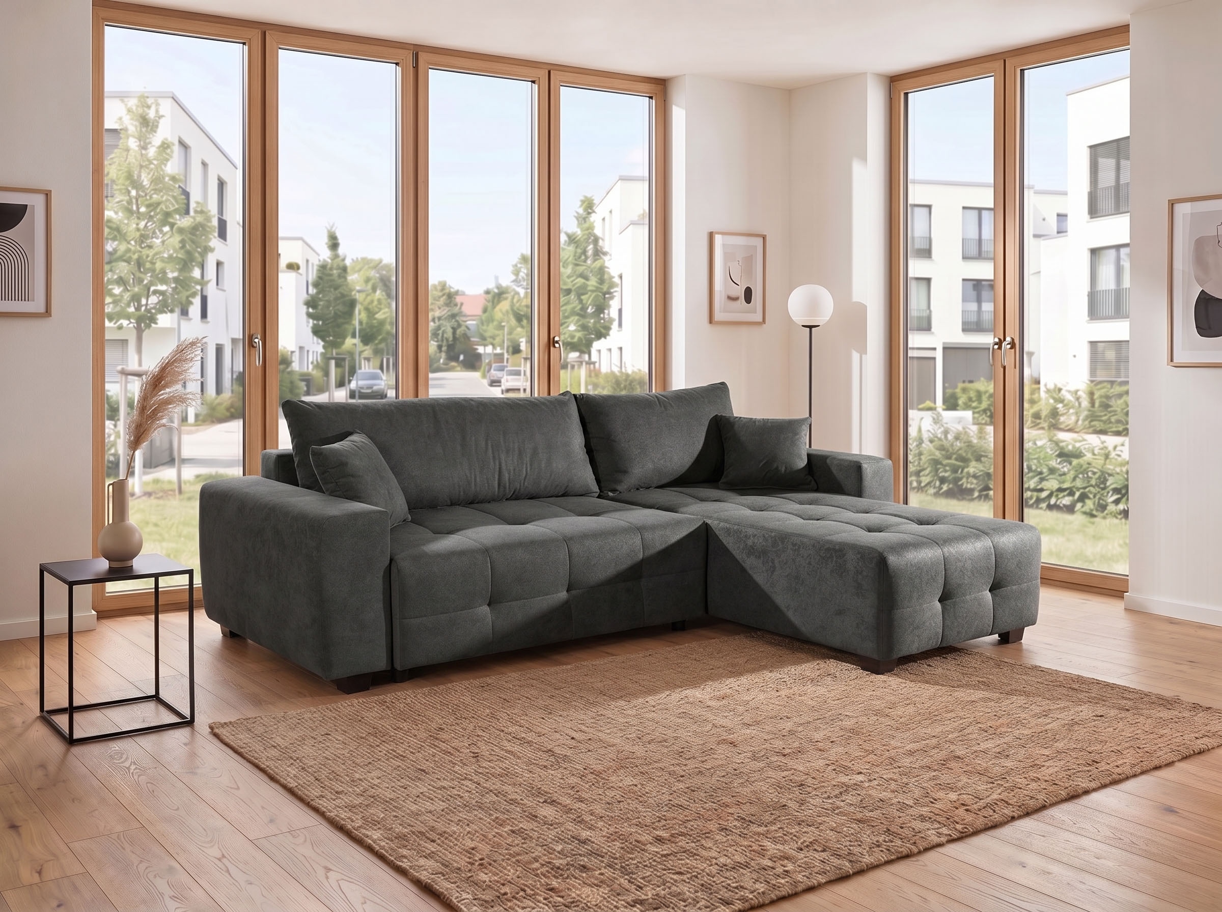 OTTO home Ecksofa »Bella Couch L-Form, B: 234 cm - OTTO. Verlässliche Qualität.« optional Schlaffunktion & Bettkasten, mit Zierkissen