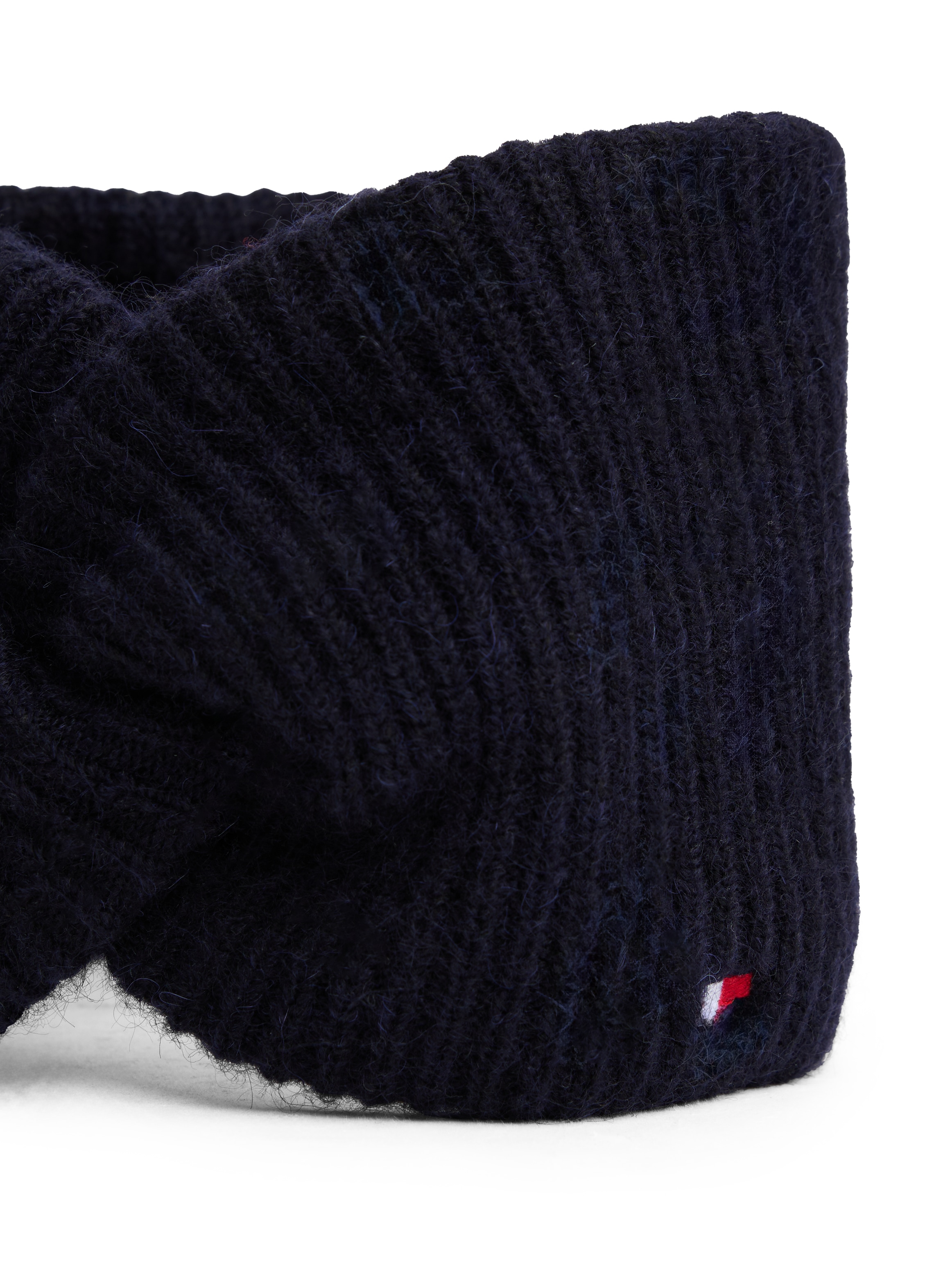 Tommy Hilfiger Stirnband »TH FLAG FLUFFY«, flauschig mit Wolle, ca. 20x11 cm, Rippstrick