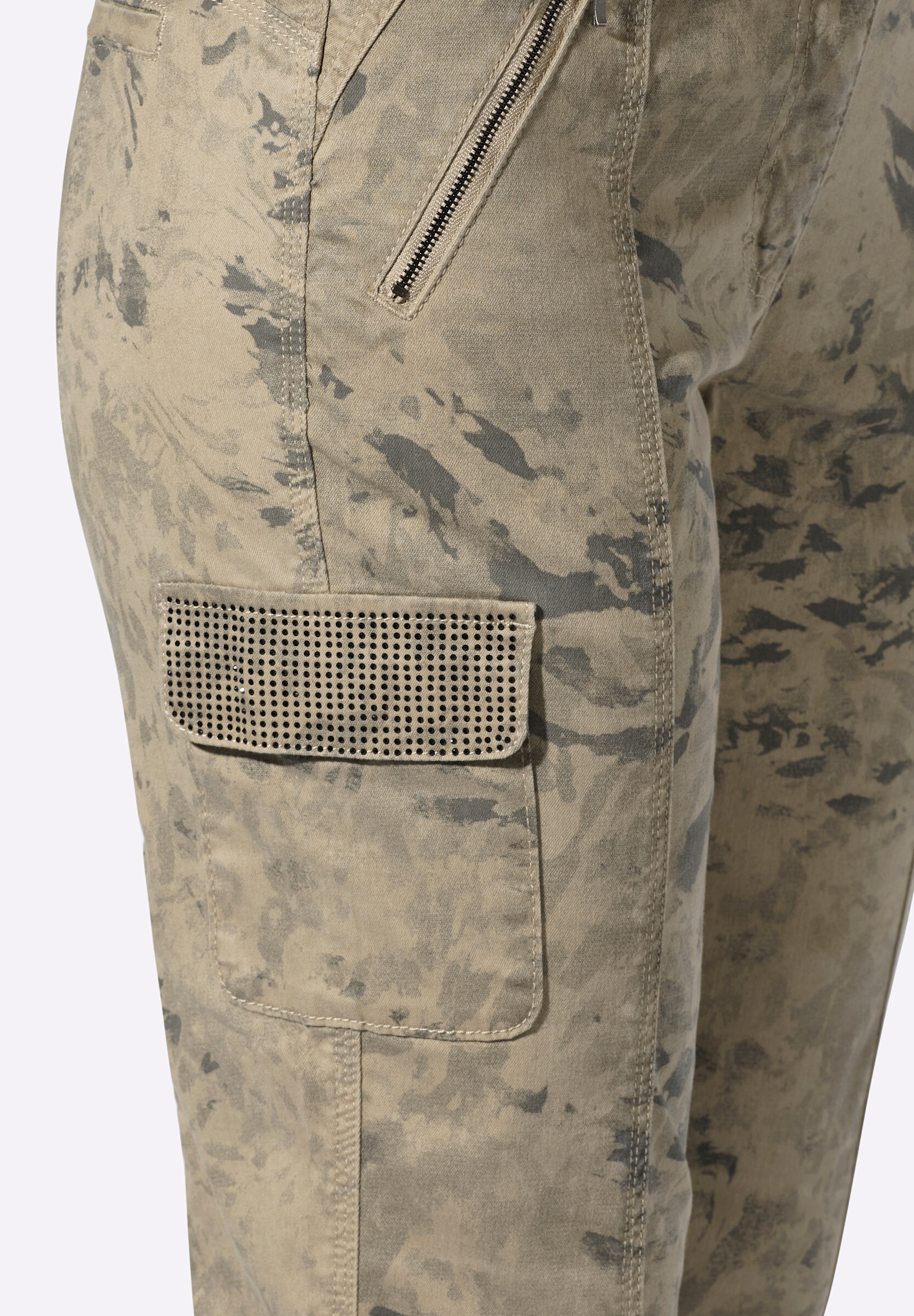 heine Cargohose »Druckhose Cargohose mit Glitzer-Details«