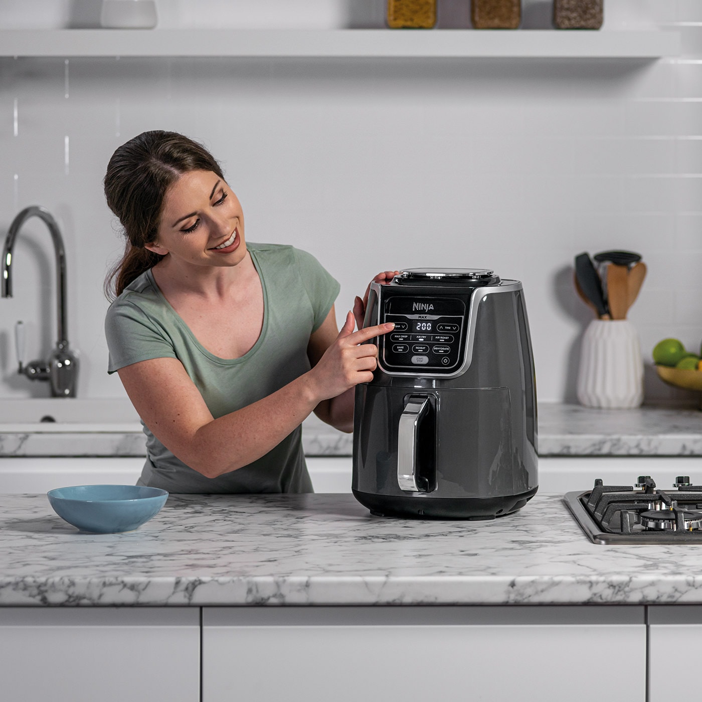 NINJA Heißluftfritteuse »MAX AF160EU«, 1750 W, 0,9 kg Kapazität incl. Knusperblech