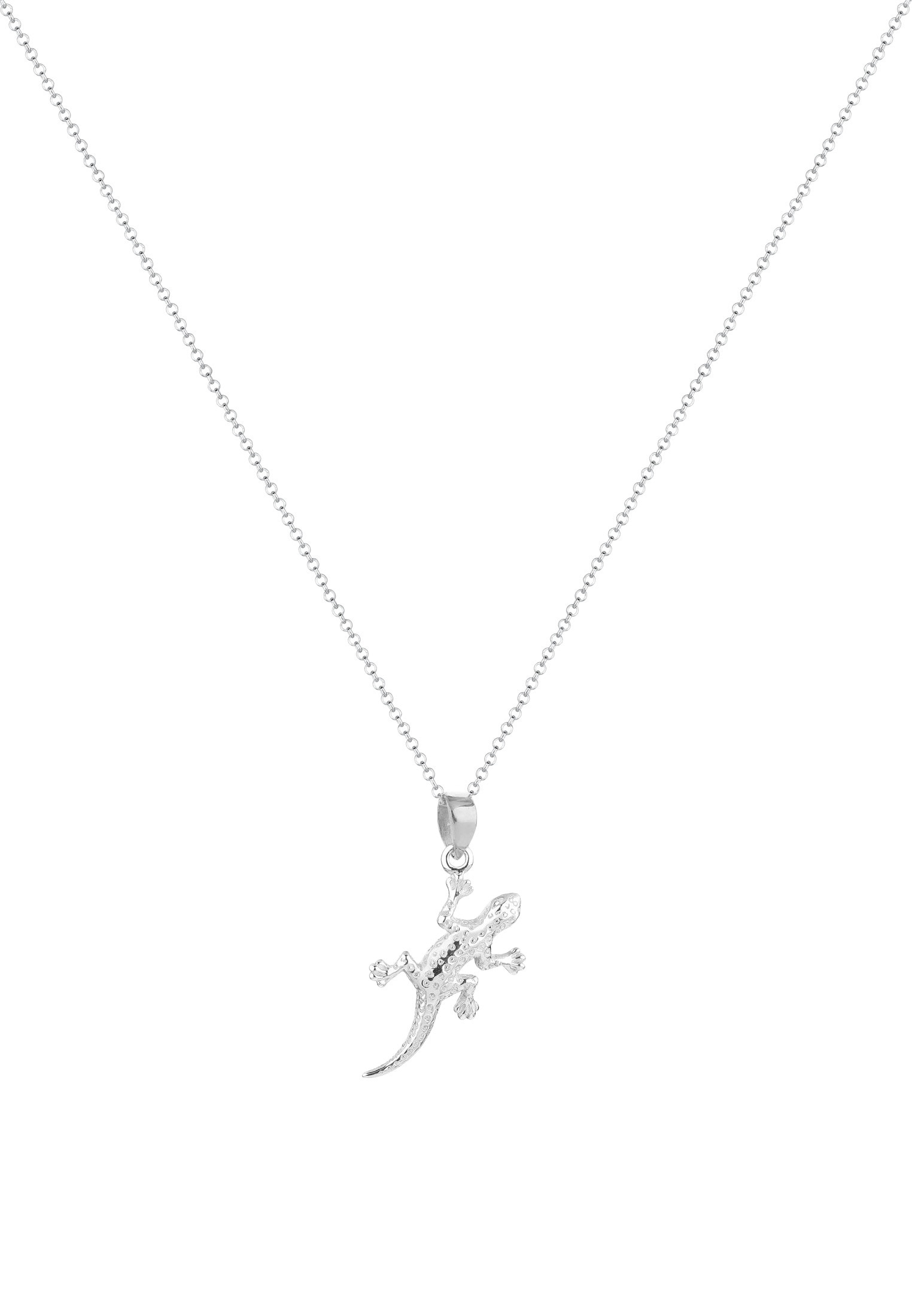Nenalina Kette mit Anhänger »Halskette Anhänger Gecko Tier Sommer Reise 925 Silber«