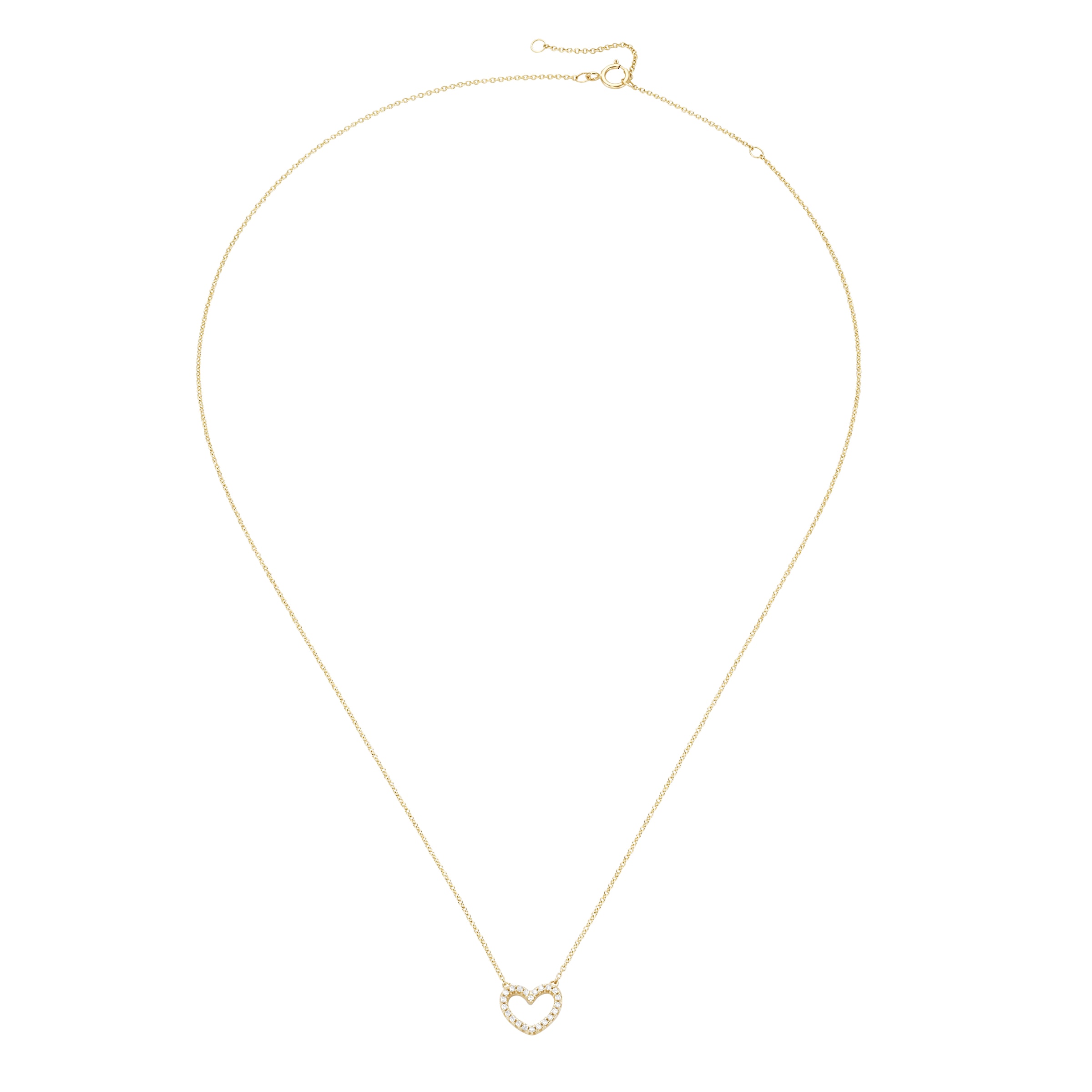 Luigi Merano Collier »Collier Mittelteil Herz mit Brillanten, Gold 585«