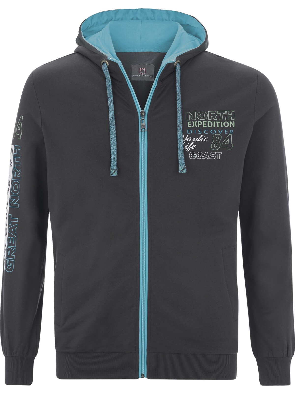 Jan Vanderstorm Kapuzensweatjacke »Sweatjacke RODERICH« 1 Stk. tlg. aus atmungsaktiver Baumwolle