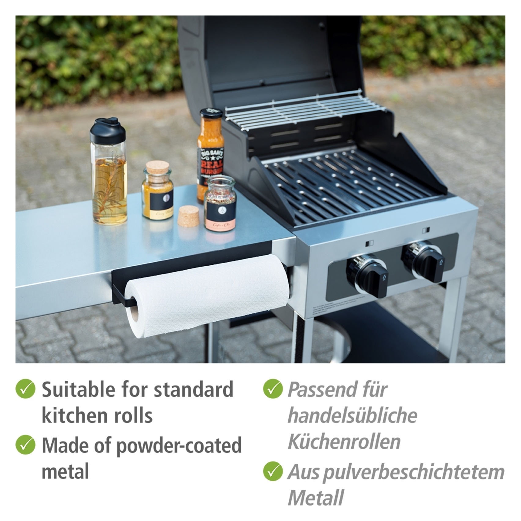 WENKO Wandrollenhalter »Modell Ima«, Küchenrollenhalter, magnetisch, für gängige Küchenrollen, Marmor-Optik