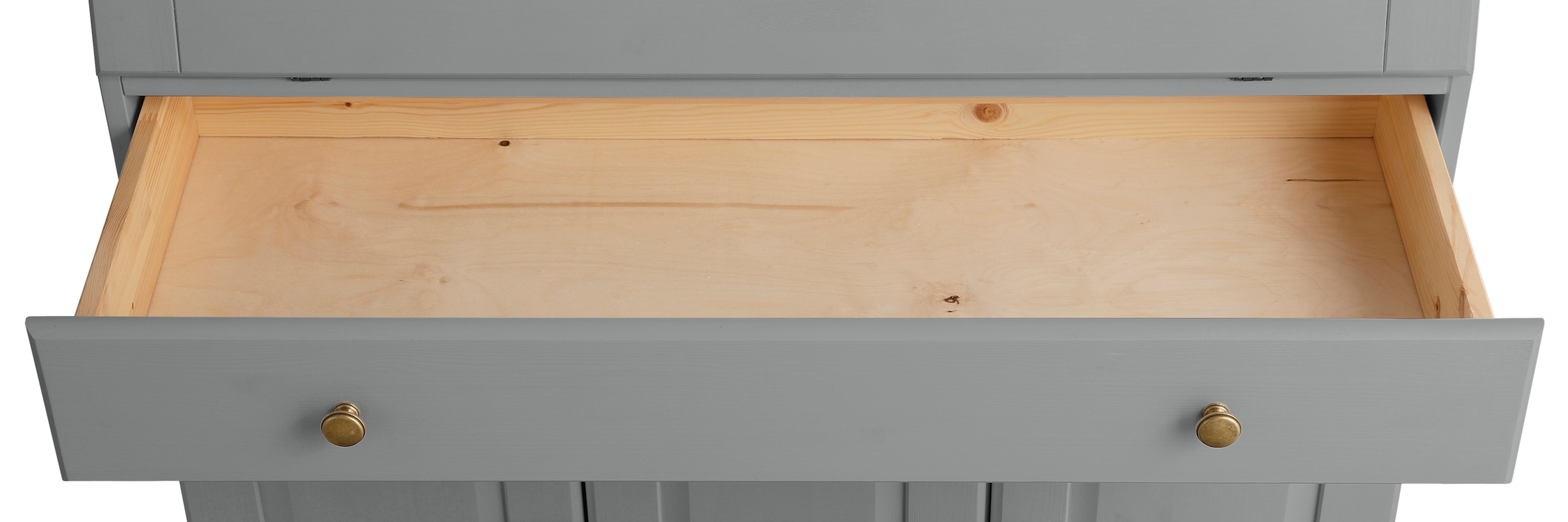 Home affaire Sekretär »Rosi«, Schreibtisch aus Massivholz, mit Vitrine, Maße 100x42,5x180 cm