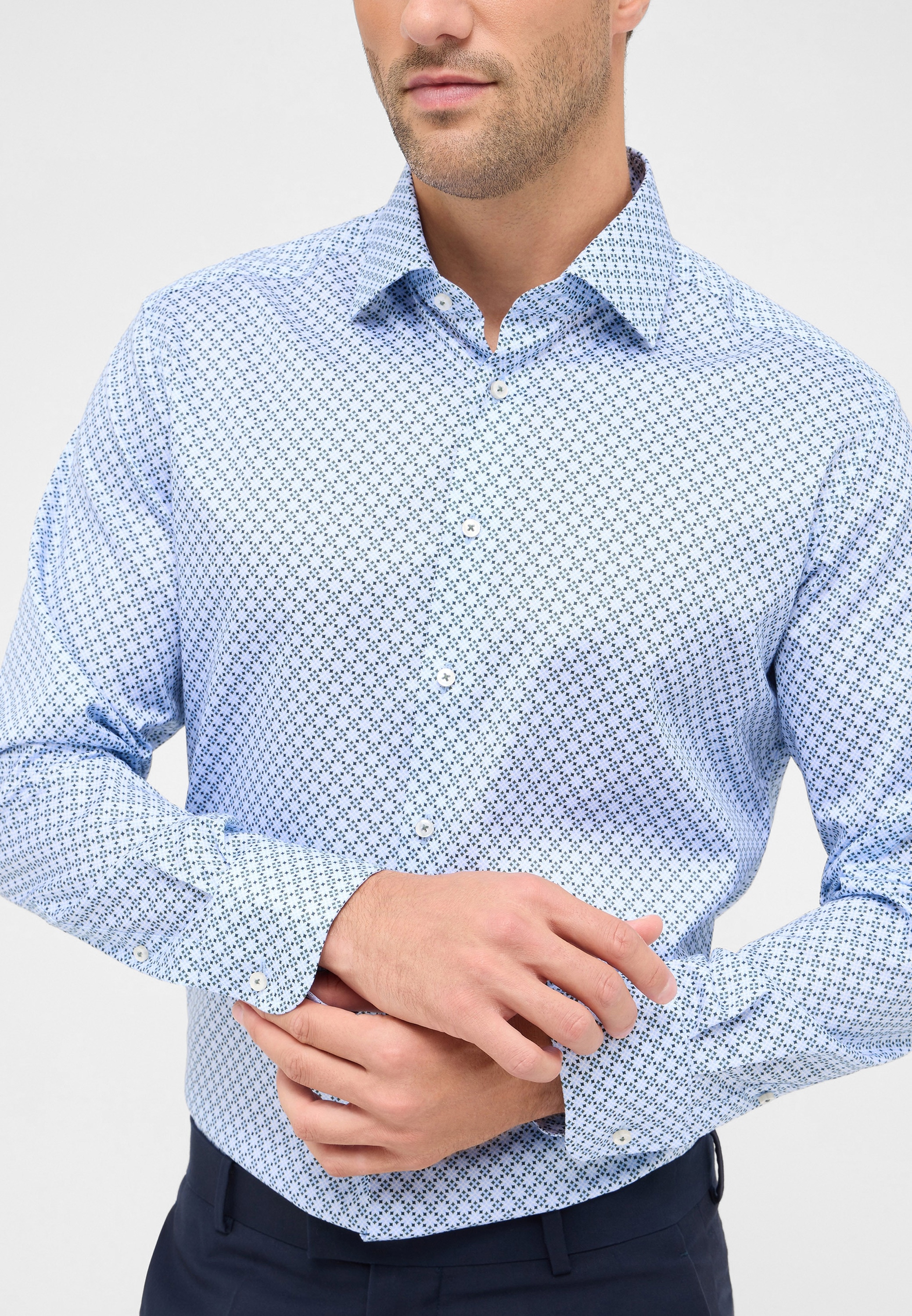 Eterna Langarmhemd »MODERN FIT« NON IRON (bügelfrei)