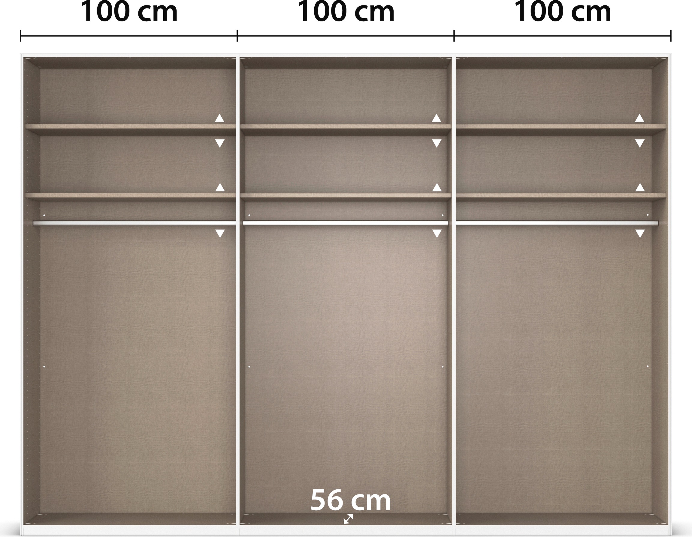 rauch Schwebetürenschrank »Kleiderschrank Schrank Garderobe Schlafzimmerschrank LUMIS«, mit Glasrahmentüren aus transparentem Grauglas MADE IN GERMANY