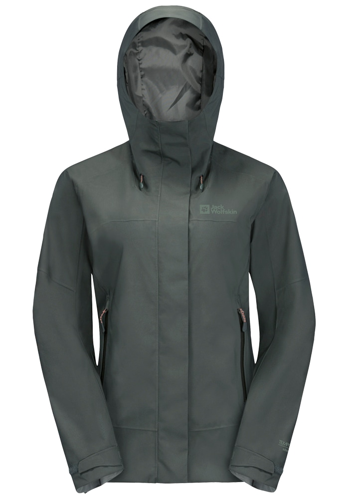 Jack Wolfskin Outdoorjacke »KAMMWEG 2L JKT W« mit Kapuze