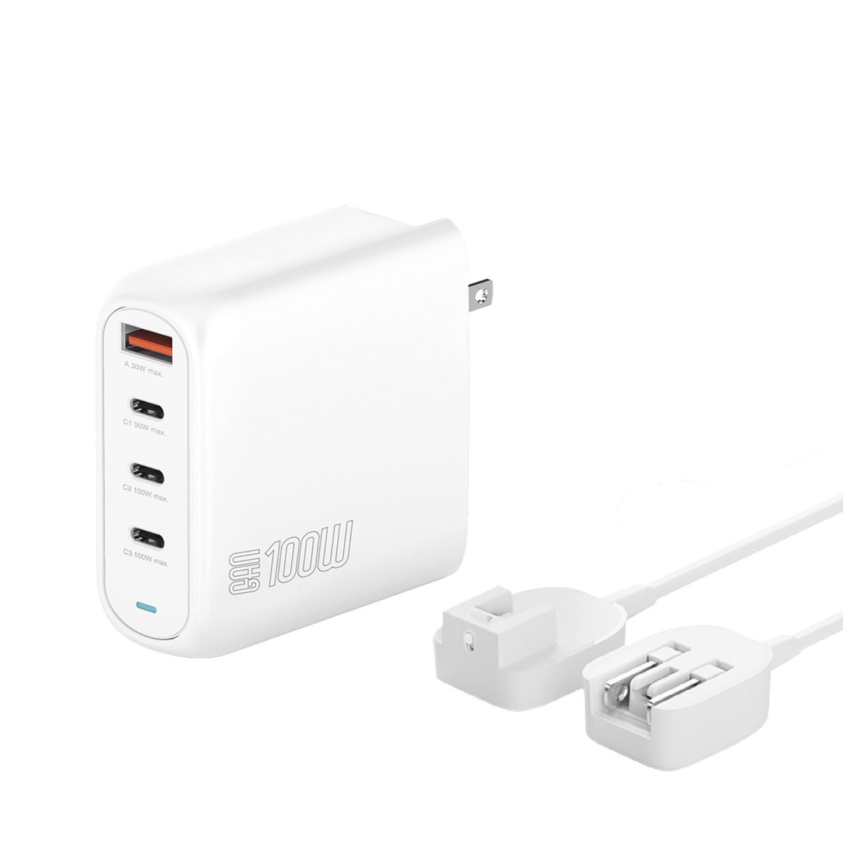 4smarts USB-Ladegerät »GaN Flex Pro 100W 3x USB-C + 1x USB-A, Travel Edition«, flexibel nutzbar mit EU-, UK- und US-Adaptern