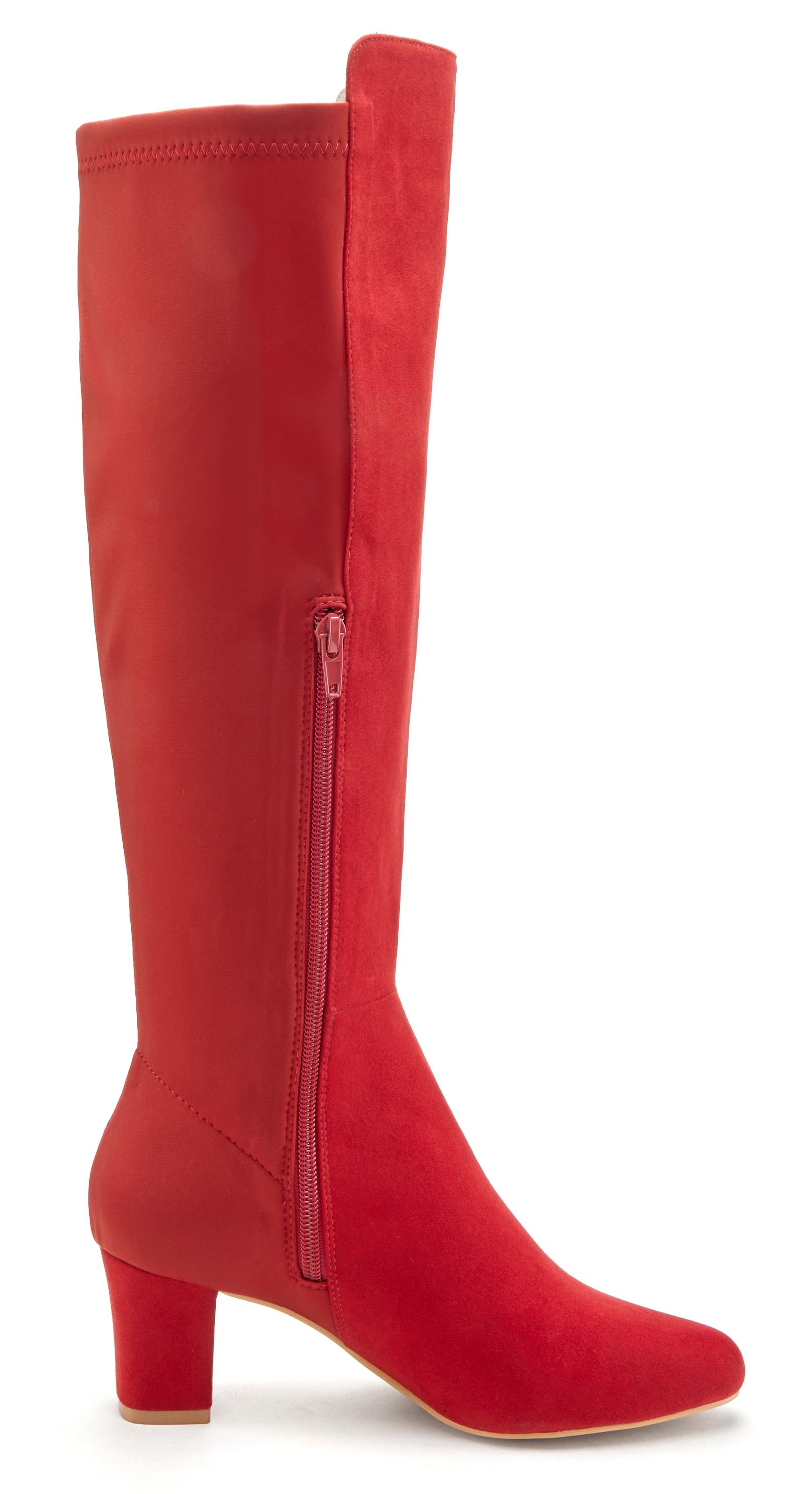 LASCANA Stiefel, mit Stretcheinsatz und Langschaft, Stiefelette, Langer Stiefel VEGAN