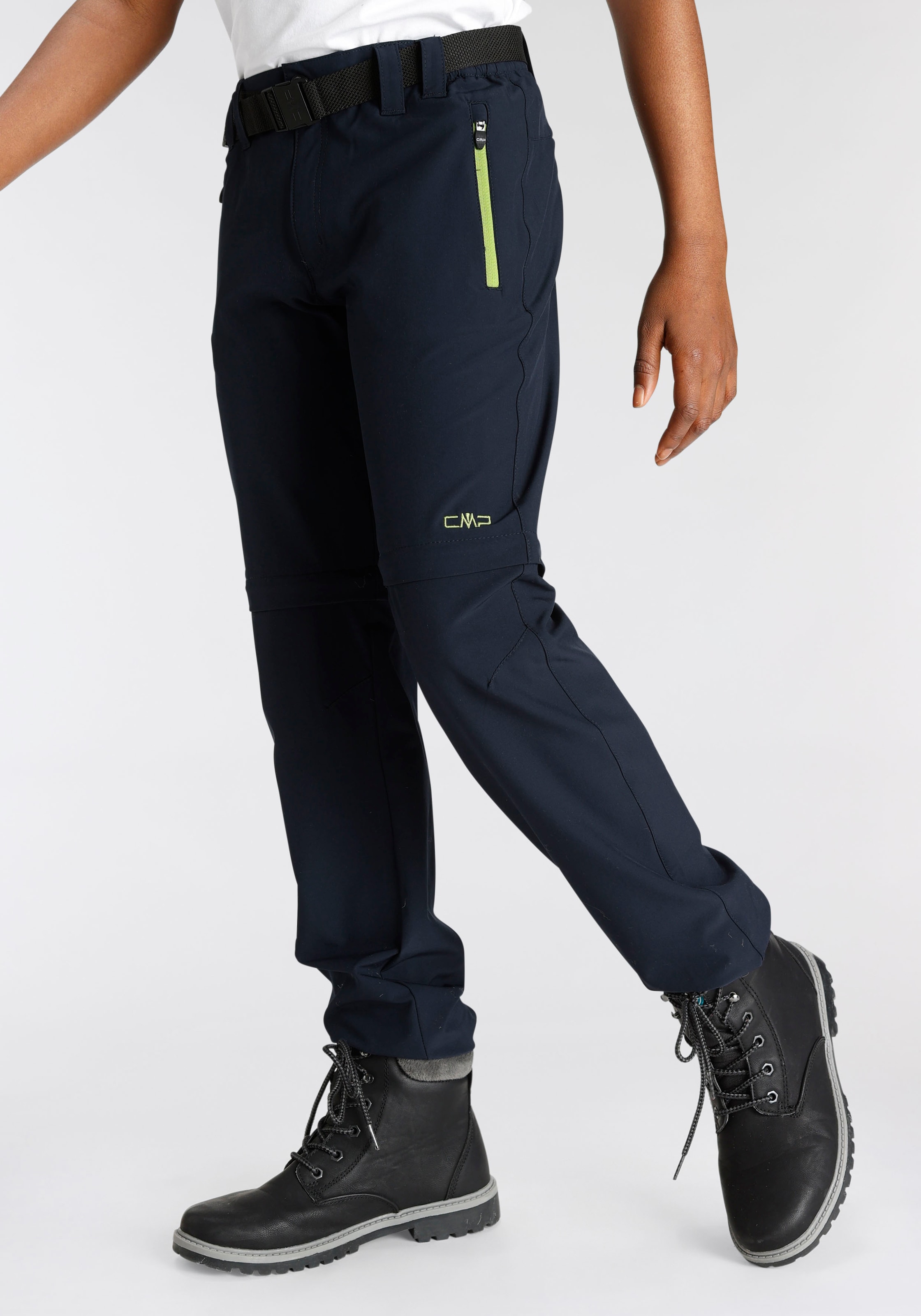 CMP Funktionshose »KID ZIP-OFF-PANT«, (Set, 2 tlg., mit Gürtel), Elastisch & Atmungsaktiv & Schnell trocknend & für Kinder