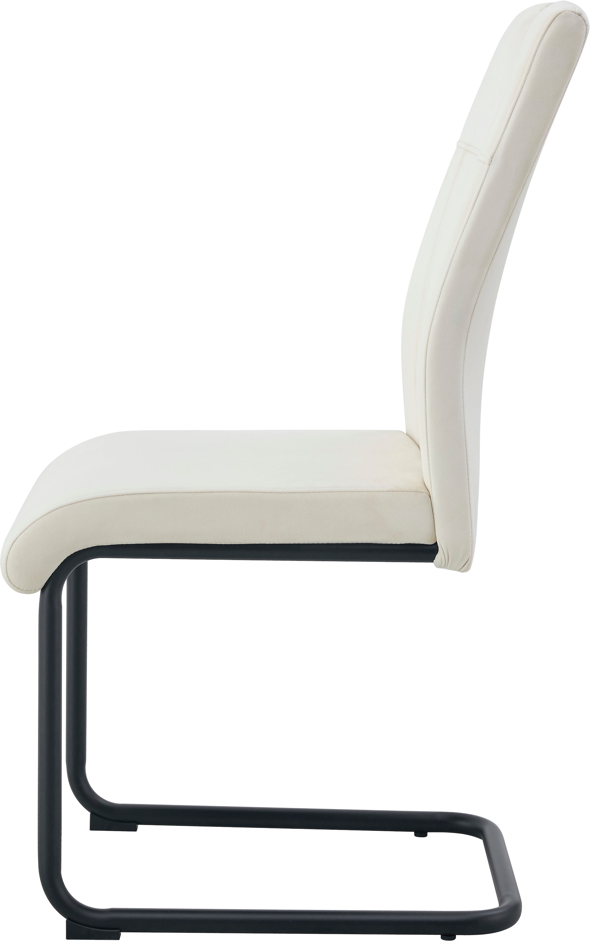 Home affaire Esszimmerstuhl »AIRDRIE, 2er Set, mit Metallgestell in matt schwarz« (Set) 2 Stk.in verschiedenen Farben, Belsatbarkeit pro Stuhl 120 kg, mit Griffloch