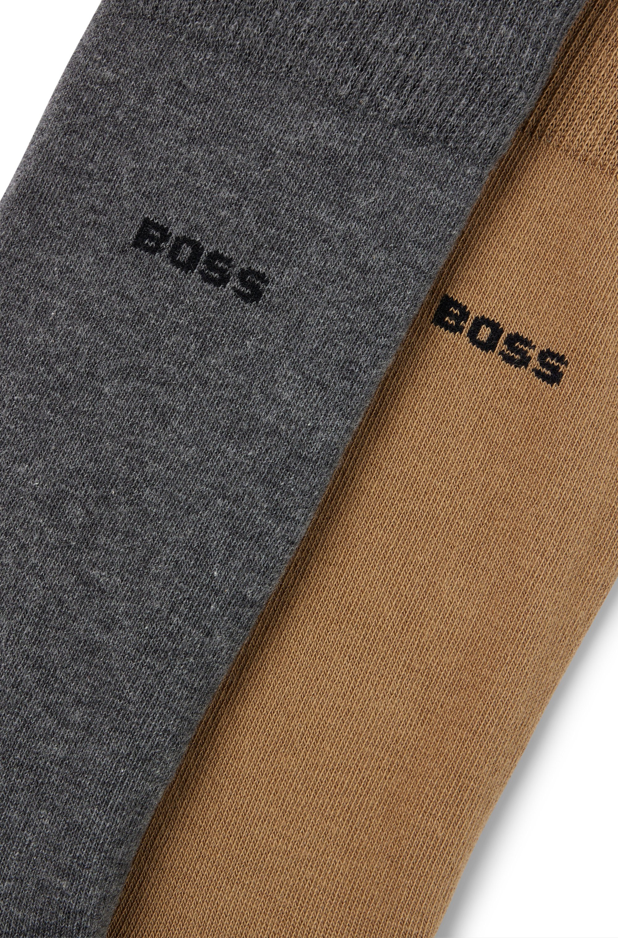BOSS Businesssocken »2P RS Uni«, (Packung, 2 Paar, 2er Pack), mit eingestricktem BOSS Logo-Schriftzug