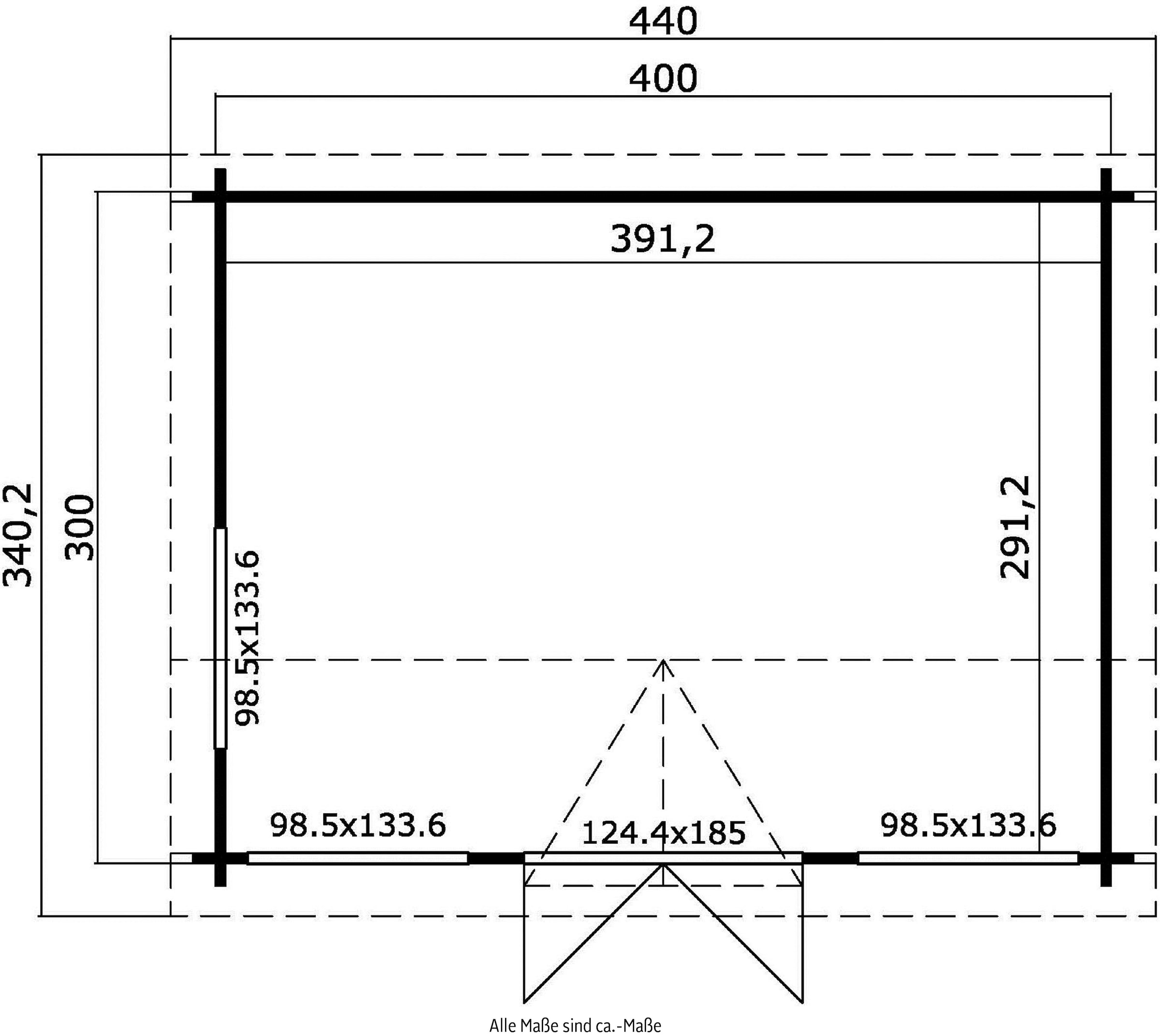LASITA MAJA Gartenhaus »WINDSOR«, (Set, inkl. Fussbodenbretter zum verlegen)