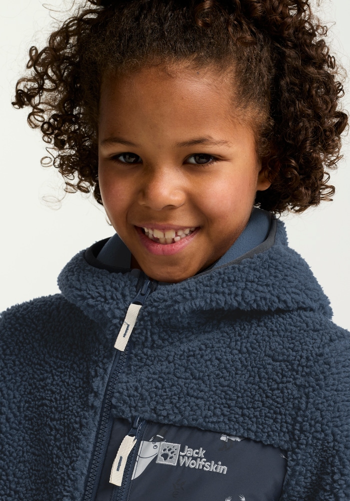 Jack Wolfskin Fleecejacke »MOOMIN ICE CURL K«, mit Kapuze
