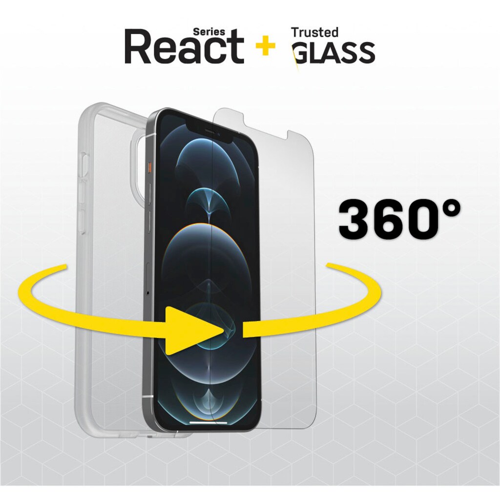 Otterbox Smartphone-Hülle »React + Trusted Glass iPhone 12 / iPhone 12 Pro«, iPhone 12 Pro-iPhone 12