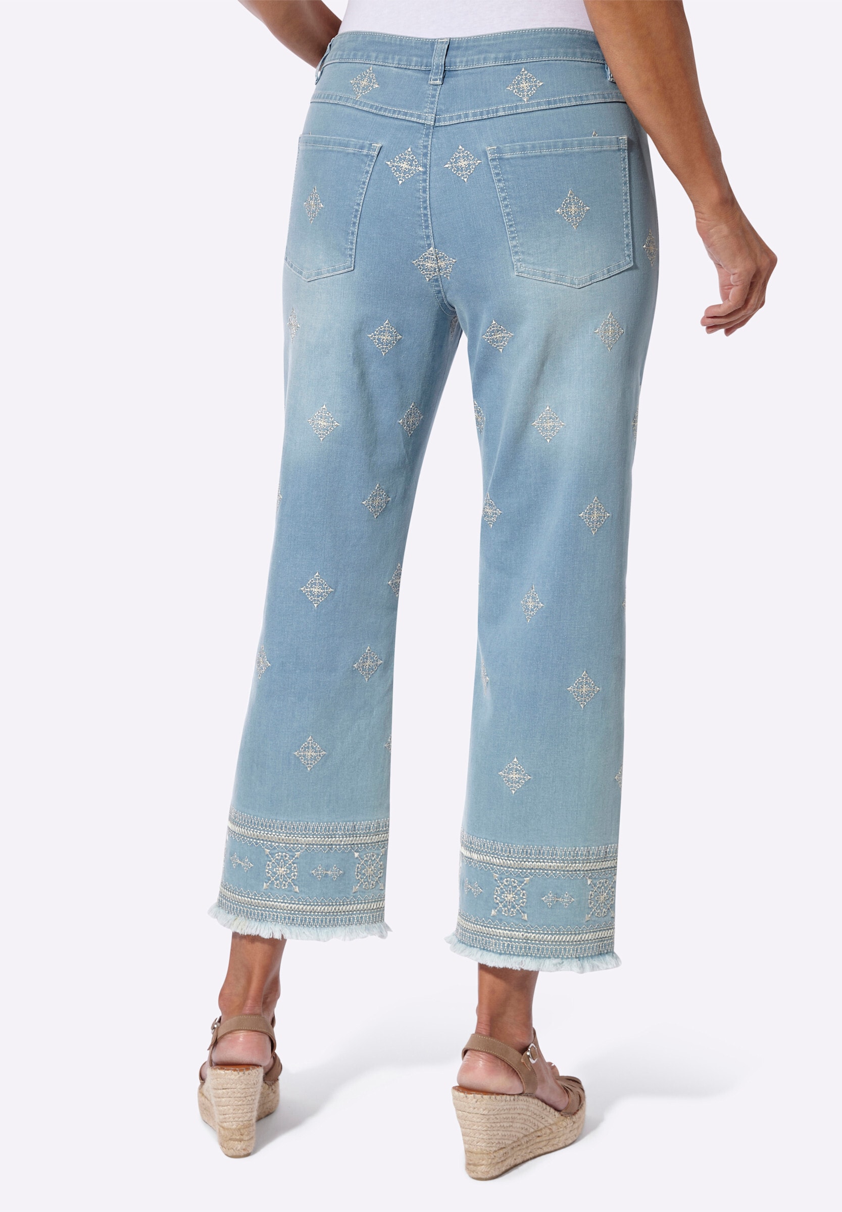Witt 5-Pocket-Jeans »7/8-Jeans 7/8-Jeans mit Kontrast-Stickerei«