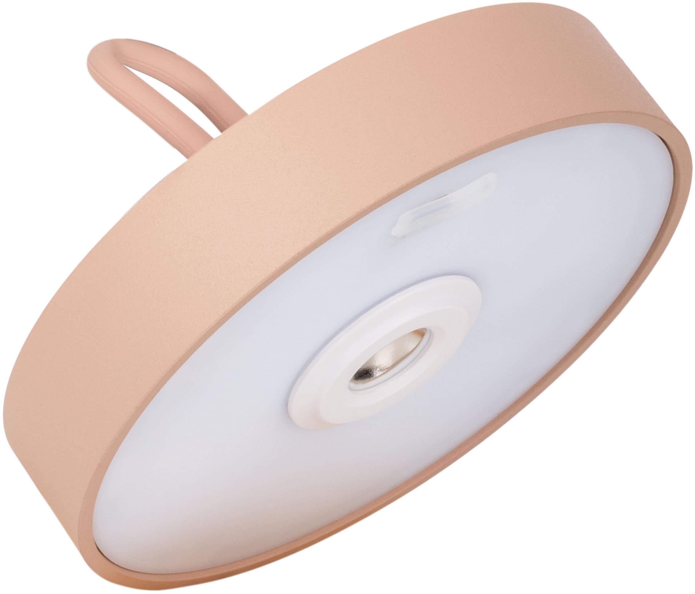 my home LED Tischleuchte »Charmont mit Holzfuß, abnehmbares Kopfteil als Hängeleuchte verwendbar« LED-Modul 1 Stk. Warmweiß aufladbar, inkl Akku + USB Kabel, Kopfteil magnetisch, abnehmbar, Holz