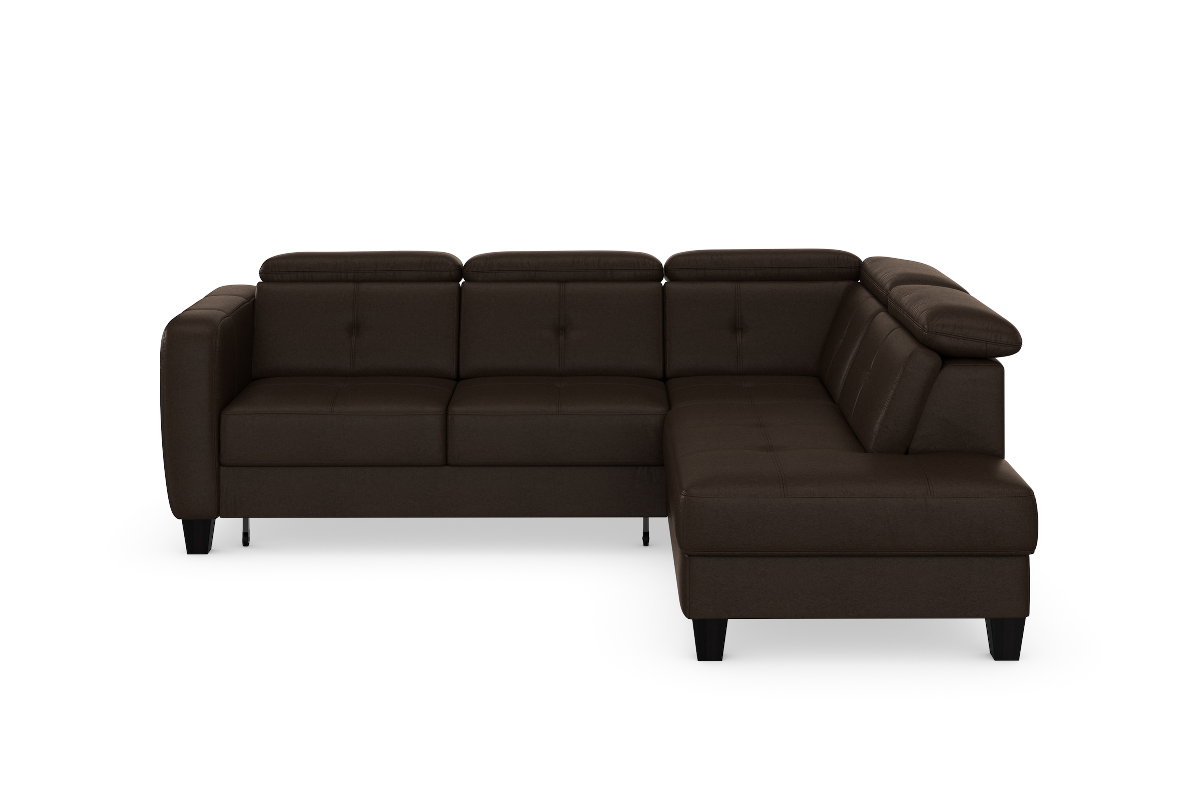 sit&more Ecksofa »Belluci L-Form«, inklusive Federkern, wahlweise mit Bettfunktion und Bettkasten