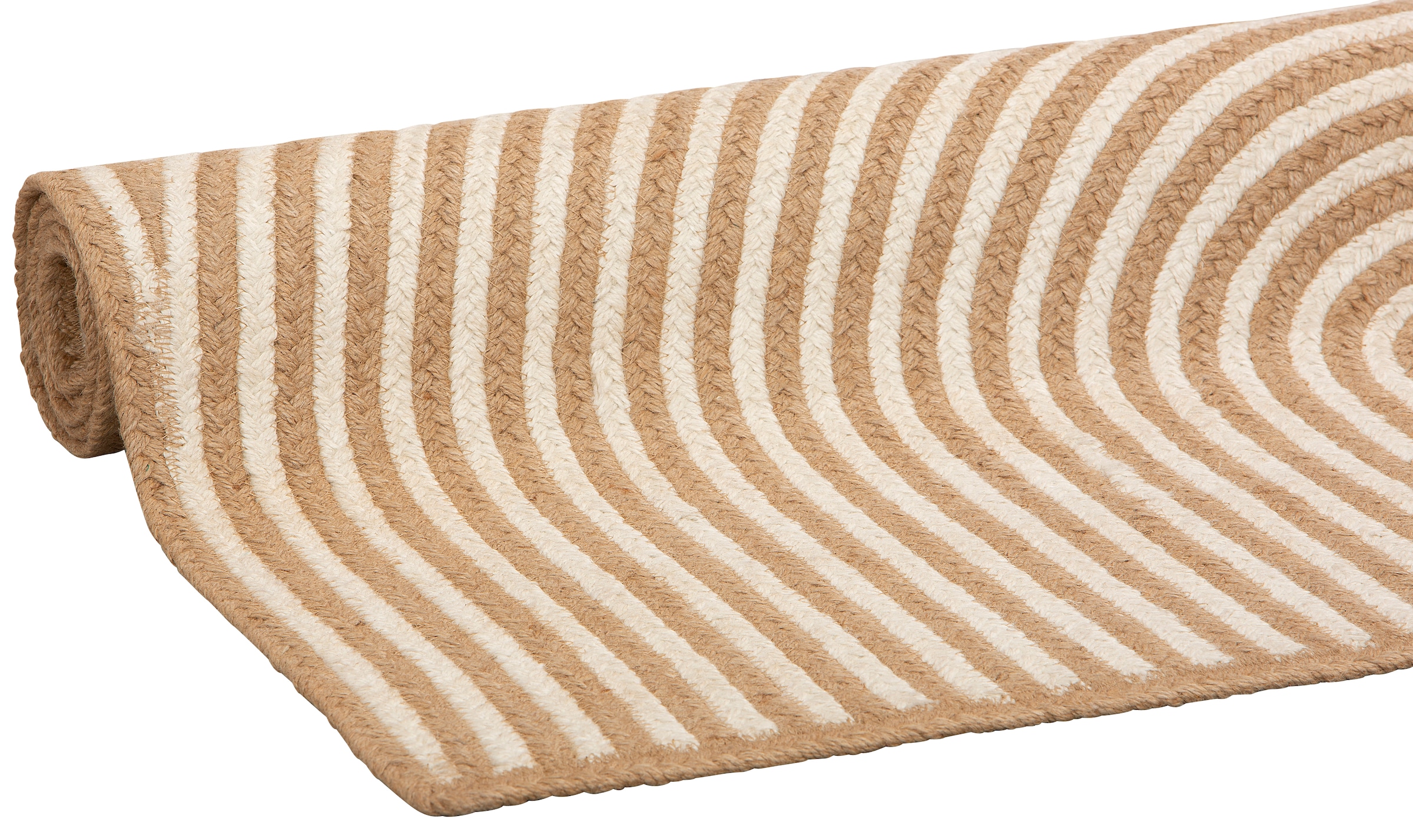 my home Teppich »Naturala, Jute-Teppich, handgefertigt«, rechteckig, 5 mm Höhe, reines Naturprodukt, Jute, Boho, Wendeteppich, Wohnzimmer, Esszimmer