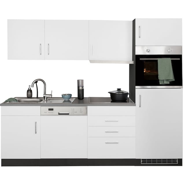 HELD MÖBEL Küchenzeile »Paris«, mit E-Geräten, Breite 230 cm, wahlweise mit  Induktionskochfeld auf Raten kaufen