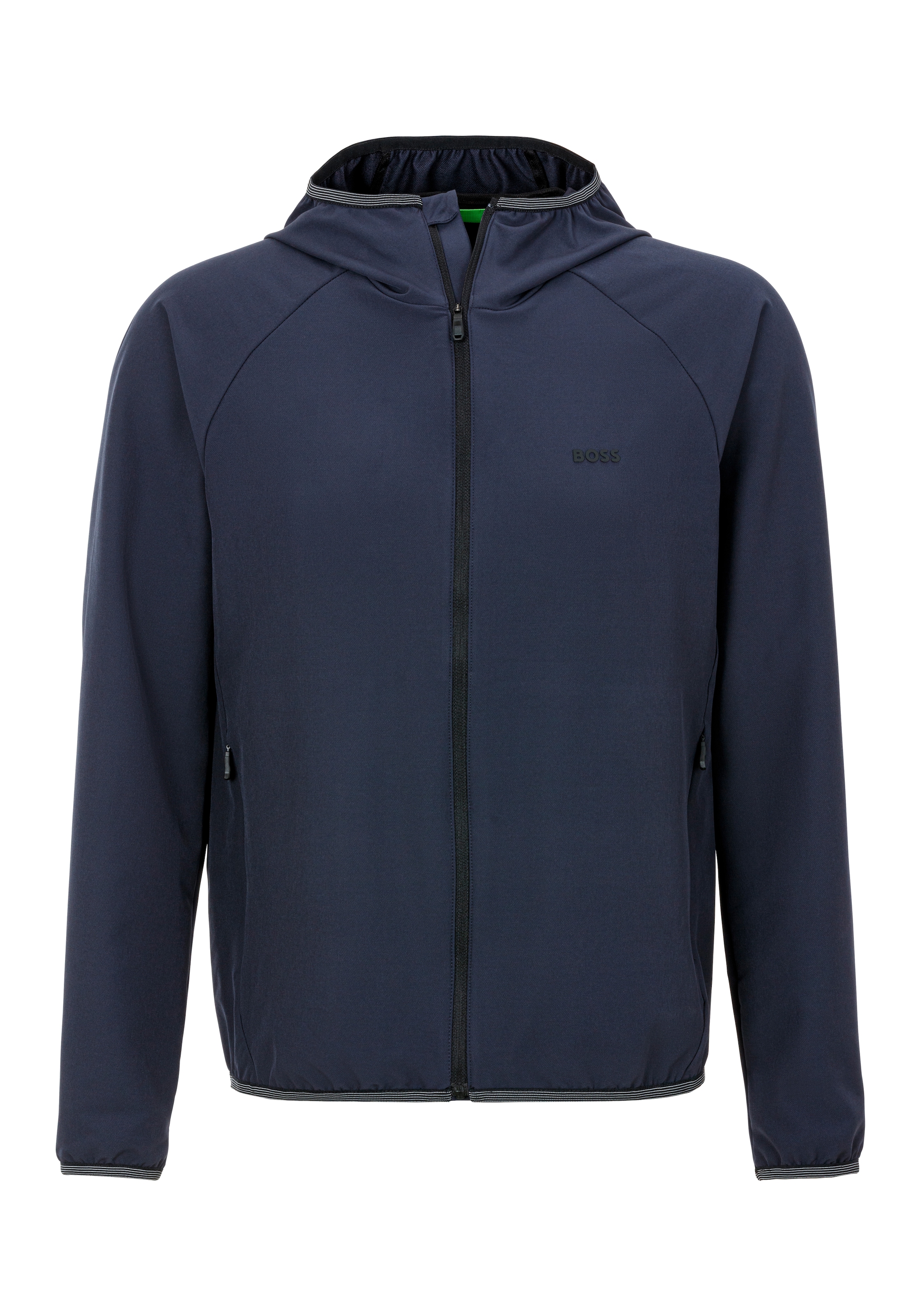 BOSS GREEN Funktionsjacke »L_Commuter«, mit Kapuze, mit gummiertem Markenlabel