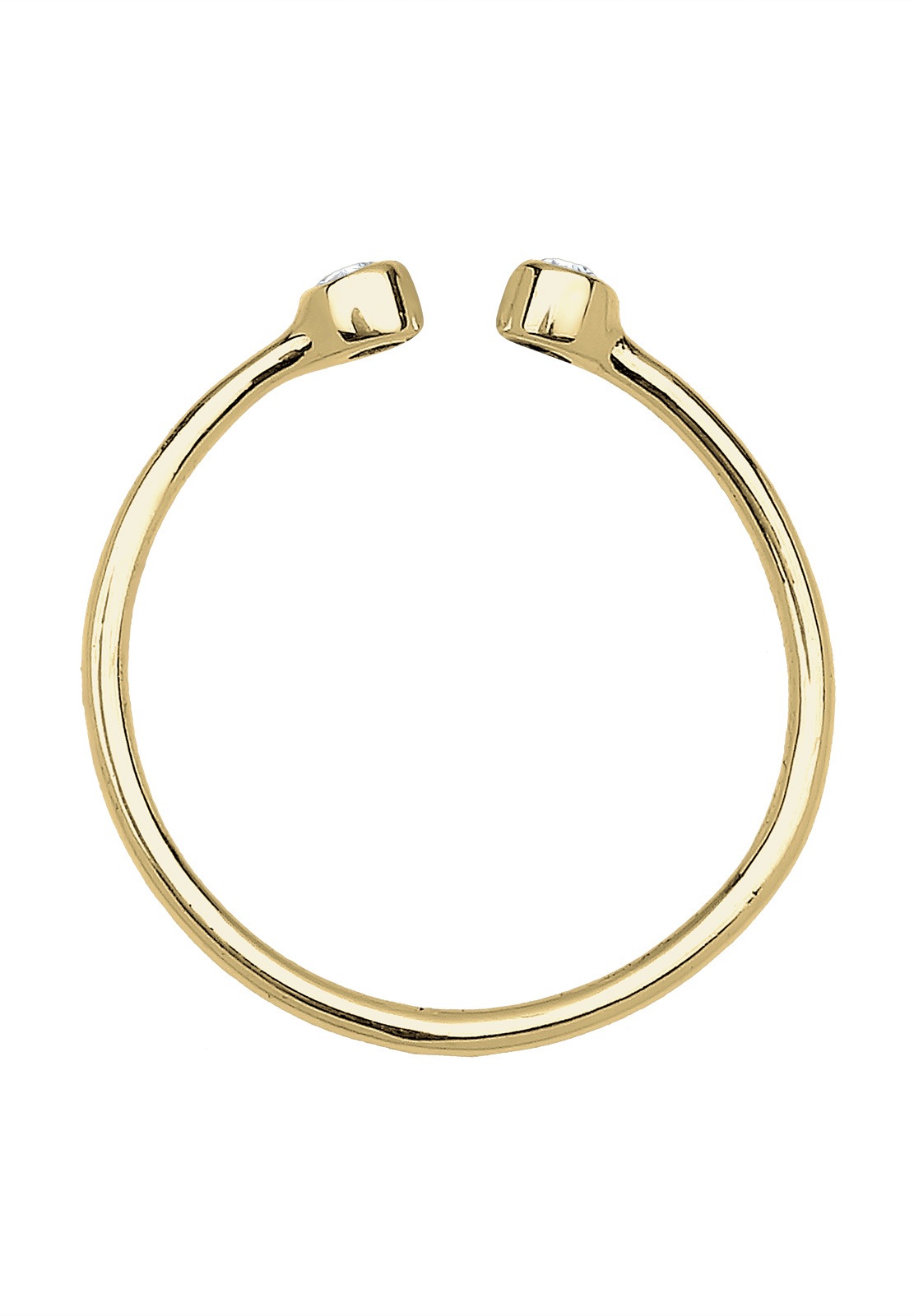 Elli DIAMONDS Diamantring »Ring Diamant Weiß Brillantschliff (0.06 ct) 375 Gelbgold offen«