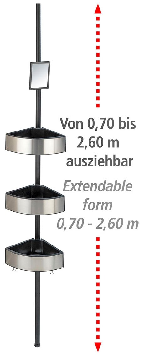 WENKO Duschregal »Premium Big 3 Etagen kaufen auf Black«, Raten