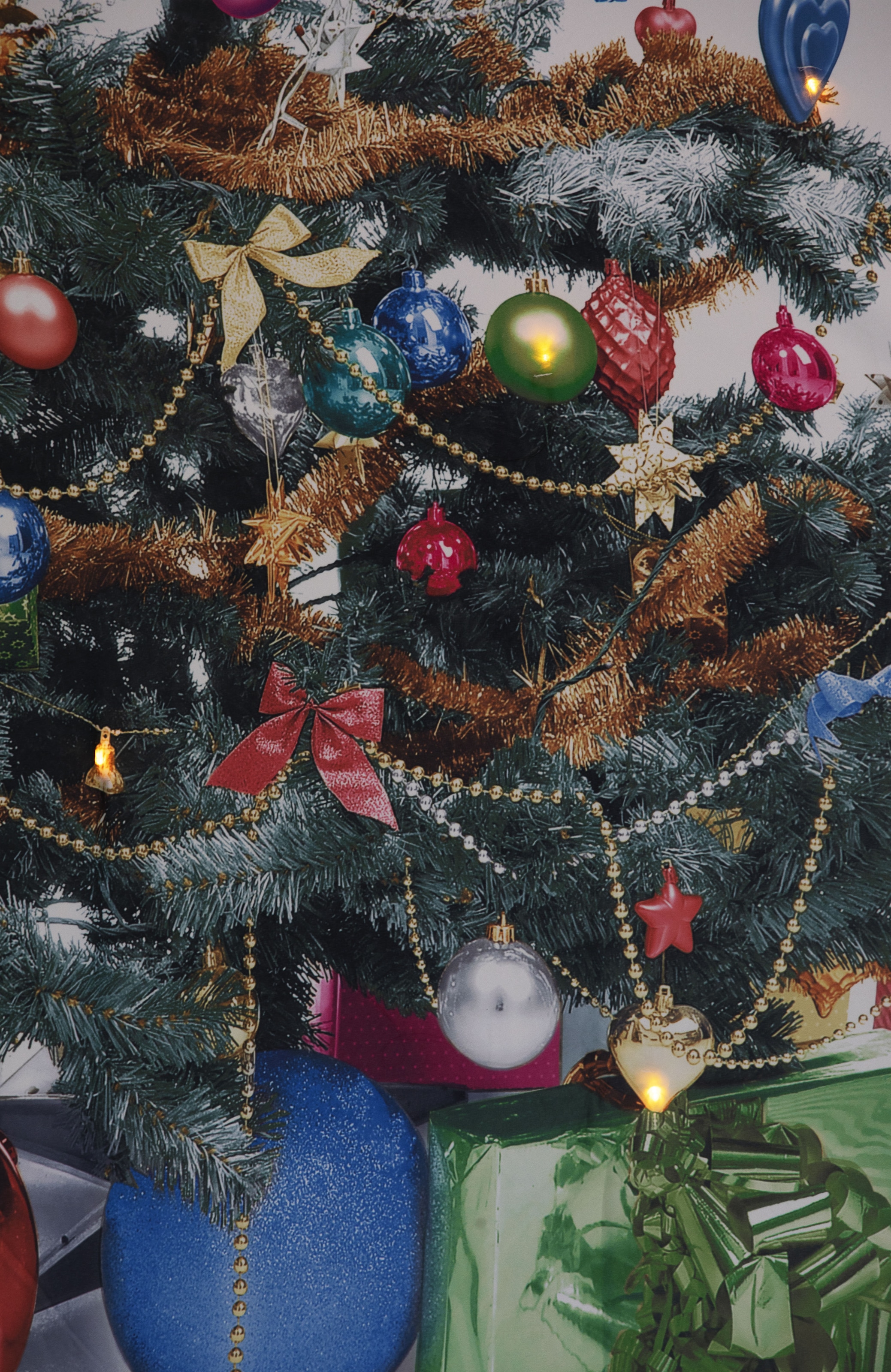 my home Vorhang 230x140, »Xmas Tree (1 W/LED«, weihnachtlich, St.), Tannenbaum, 15 HxB: LED-Lichter Blickdicht