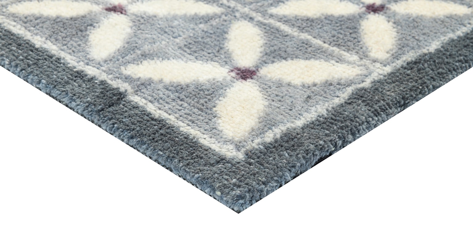 Turtle Mat Fußmatte »Flower Fields Grey« rechteckig 9 mm Höhe