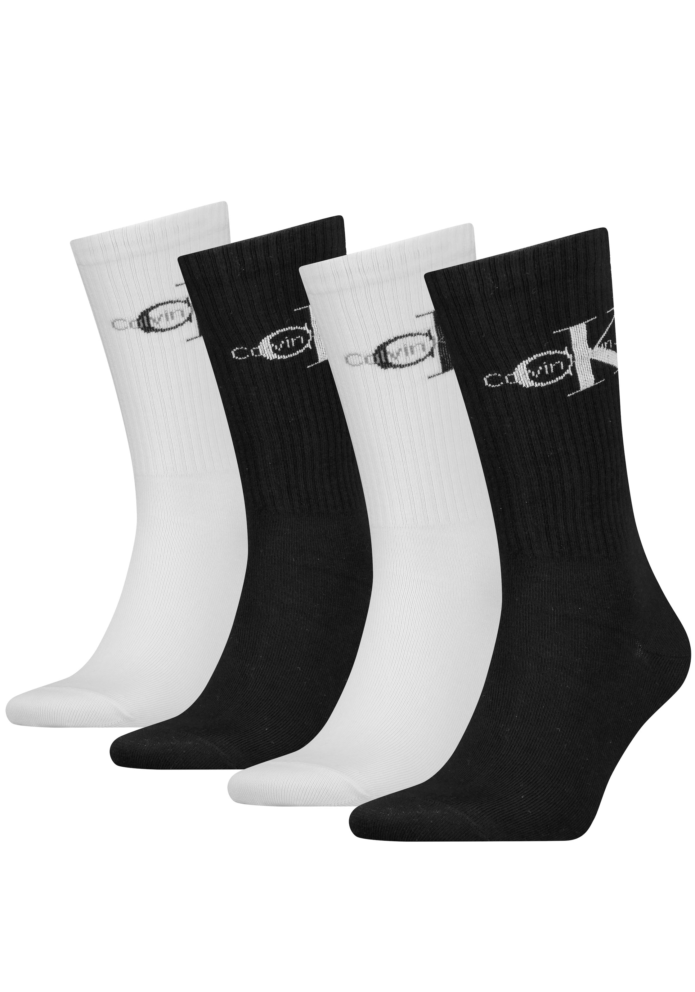 Calvin Klein Jeans Sportsocken, (Packung, 4 Paar), mit Logostickerei