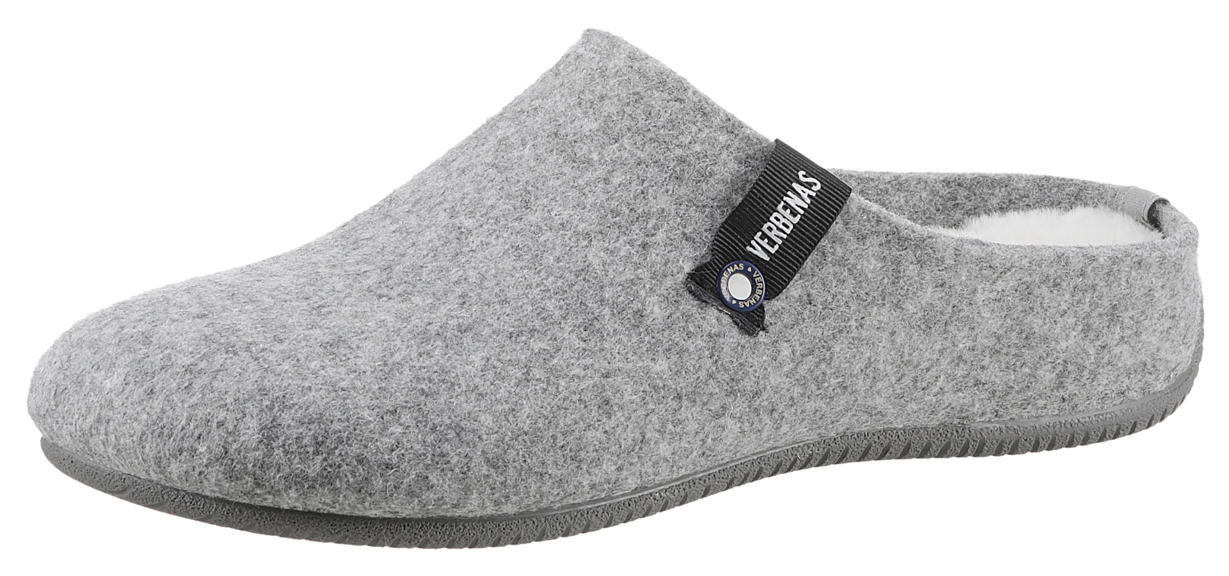 VERBENAS Pantoffel »York Fieltro«, Hausschuh, Homeslipper, Clog mit Warmfutter-Innensohle