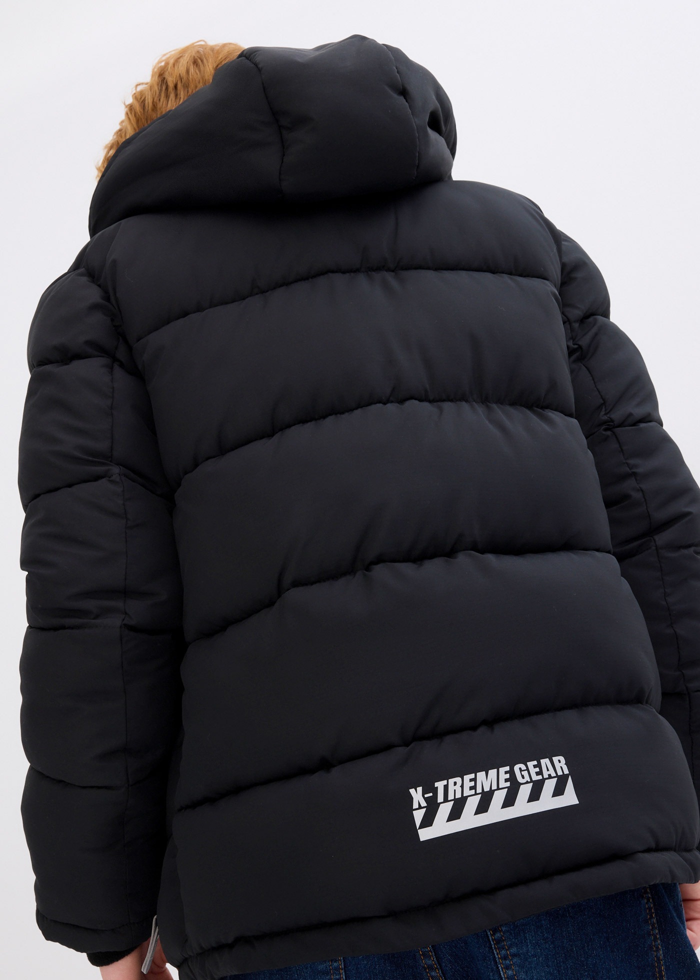 bonprix Winterjacke mit Kapuze mit Kapuze und Fleece, normale Passform, mit reflektierenden Details