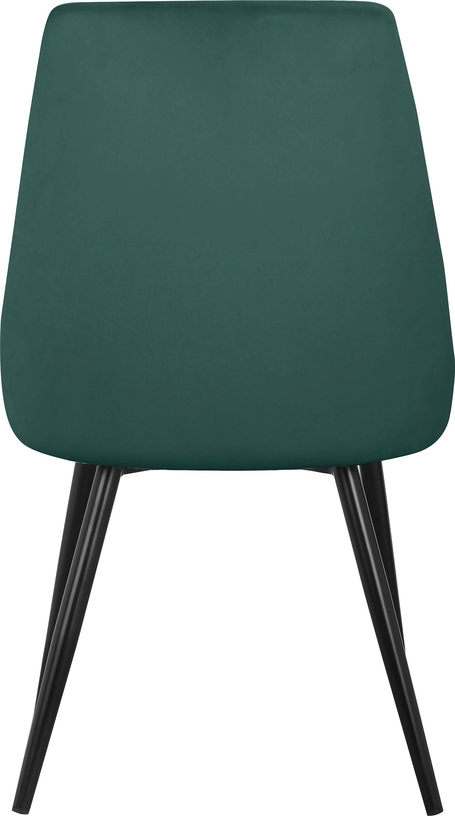INOSIGN Esszimmerstuhl »Malio«, (Set), 2 St., Veloursstoff, eleganter Stuhl mit Rücken und Sitzpolster und schwarzen Metallbeinen
