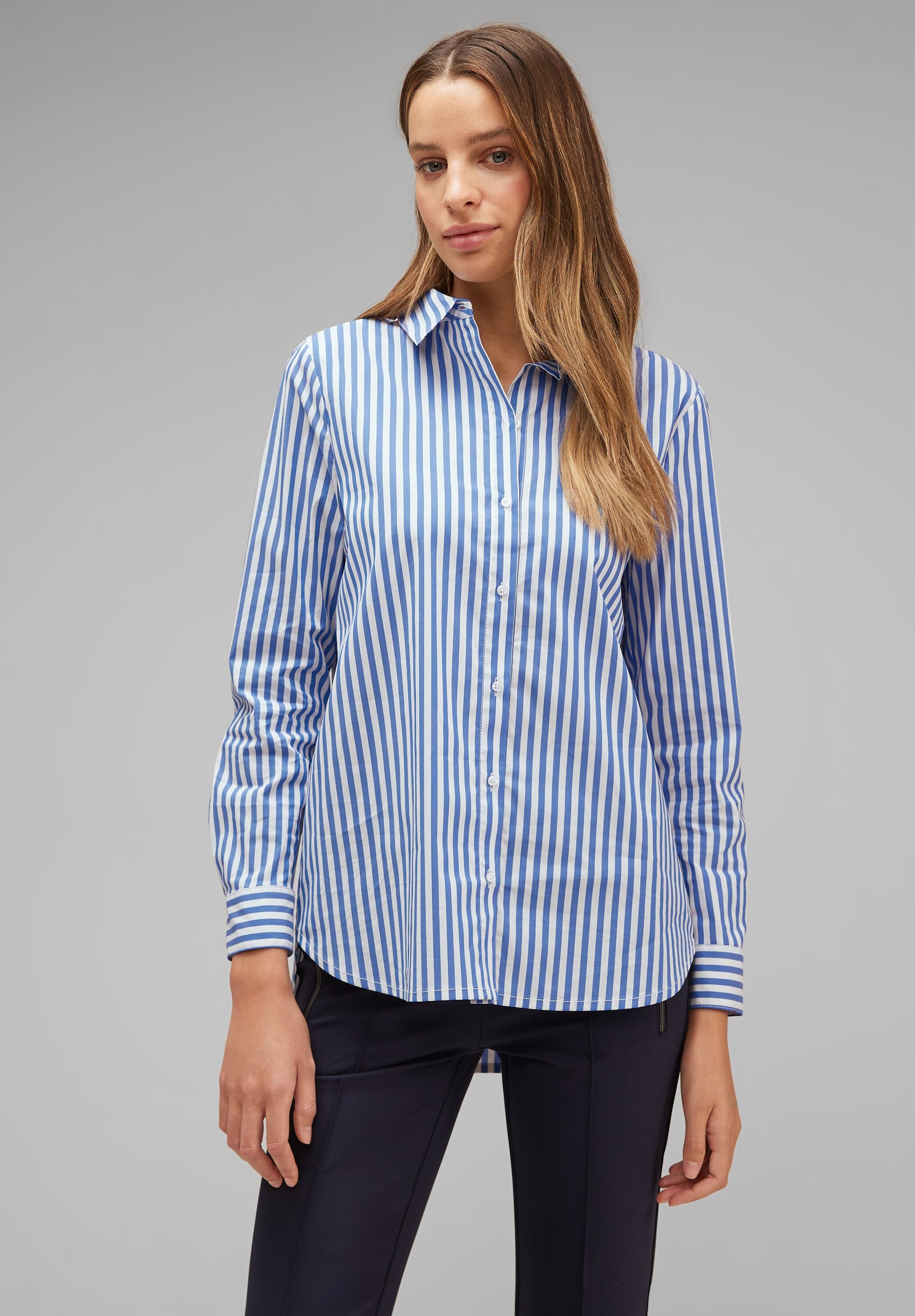 STREET ONE Longbluse »Striped Office bei mit Blouse«, Streifenmuster ♕