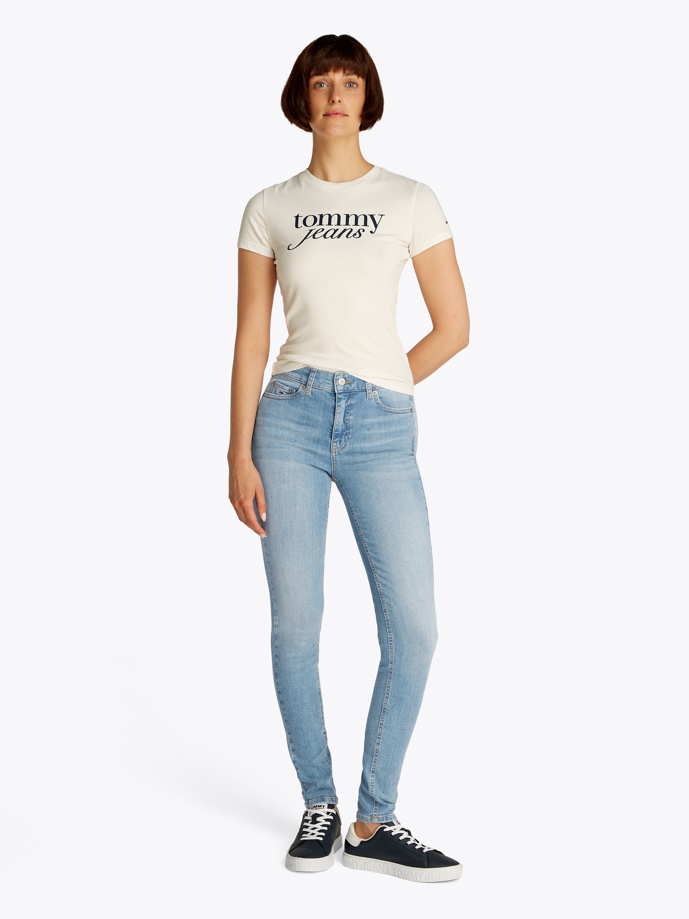 Tommy Jeans Skinny-fit-Jeans »NORA MR SKNY«, mit Waschung, mit Logo-Badge