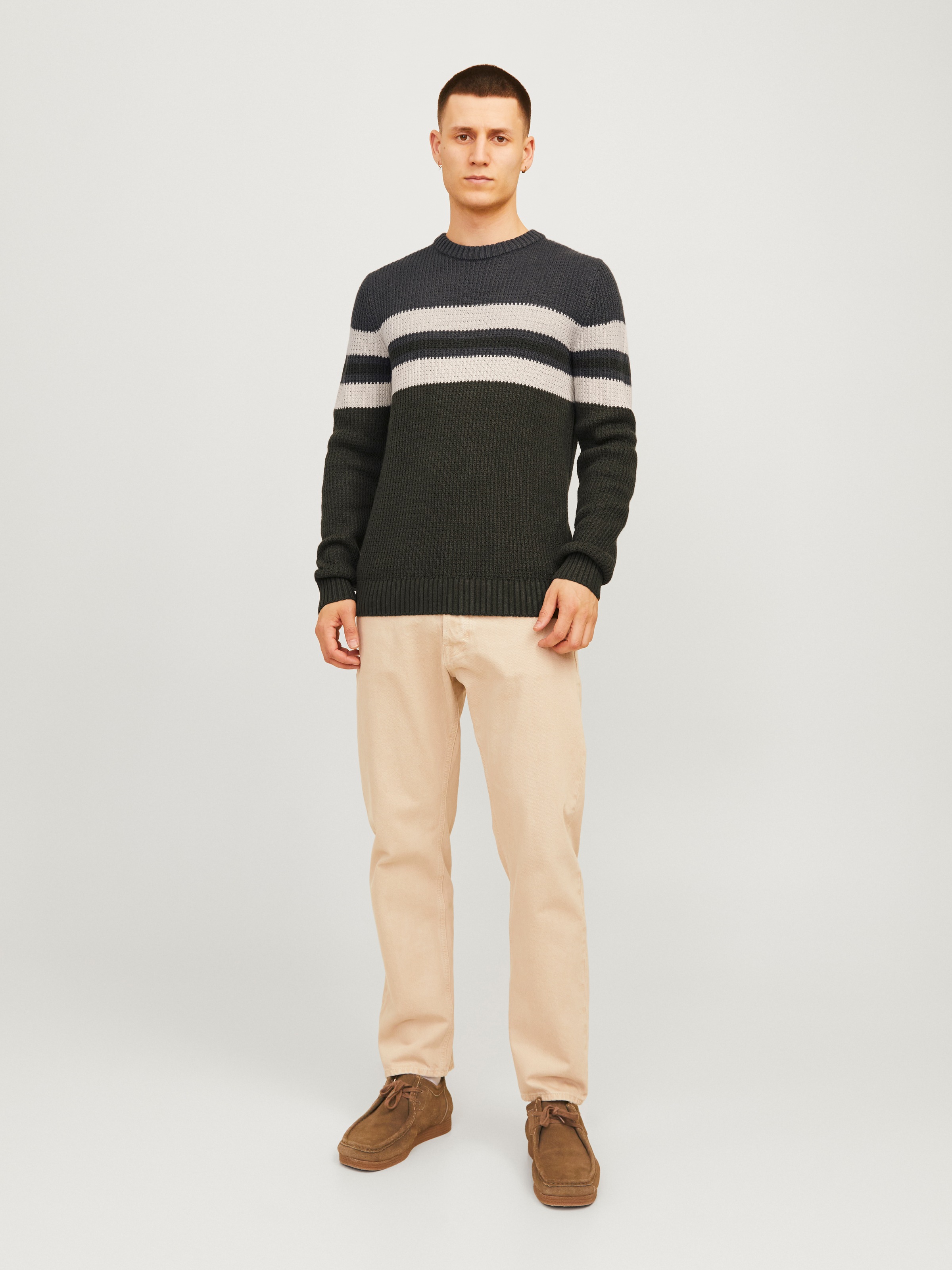 Jack & Jones Rundhalspullover »JJSANDER KNIT CREW NECK«