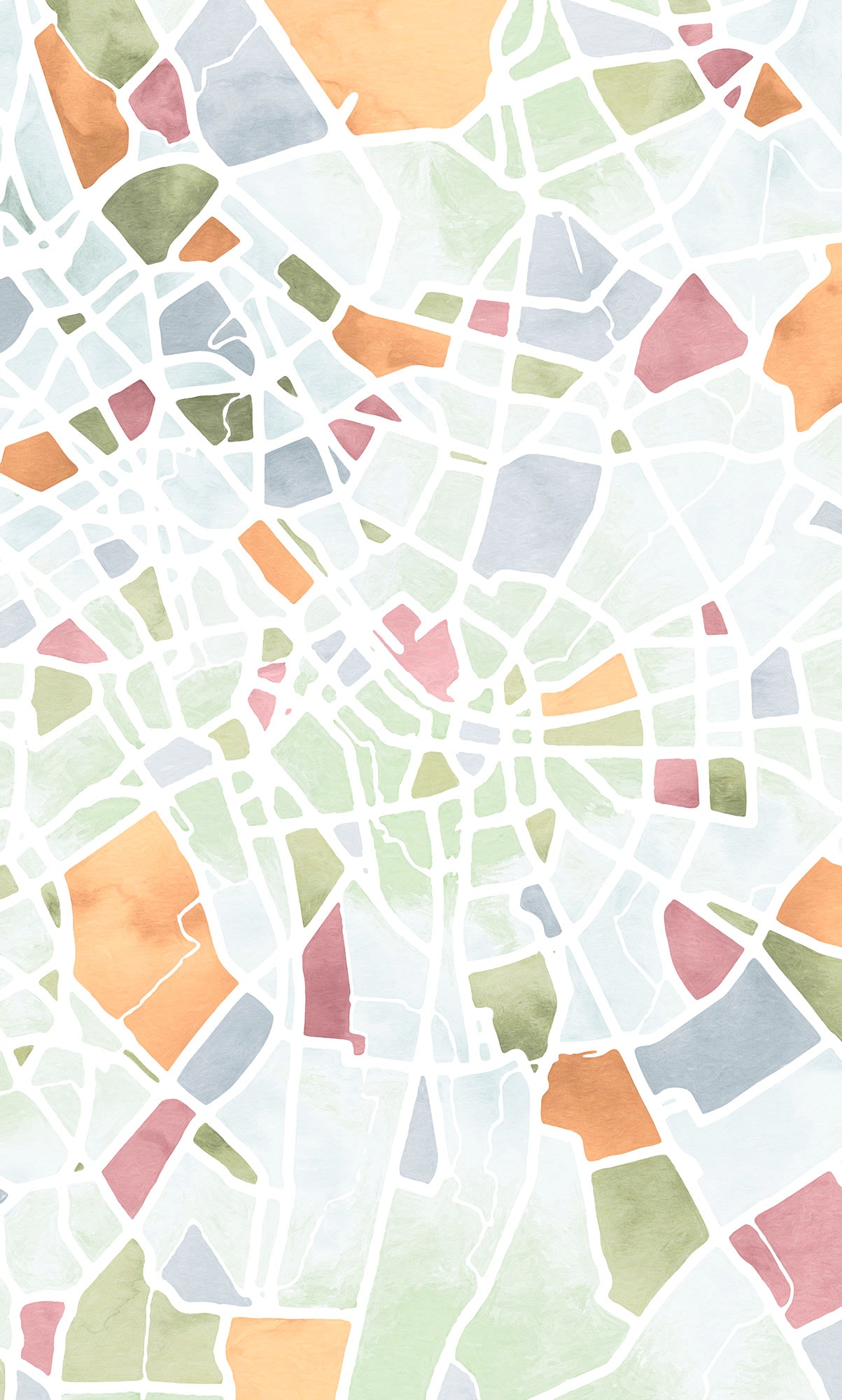 Komar Fototapete »Komar Vlies Fototapete - City Map - Größe 150 x 250 cm«, bedruckt