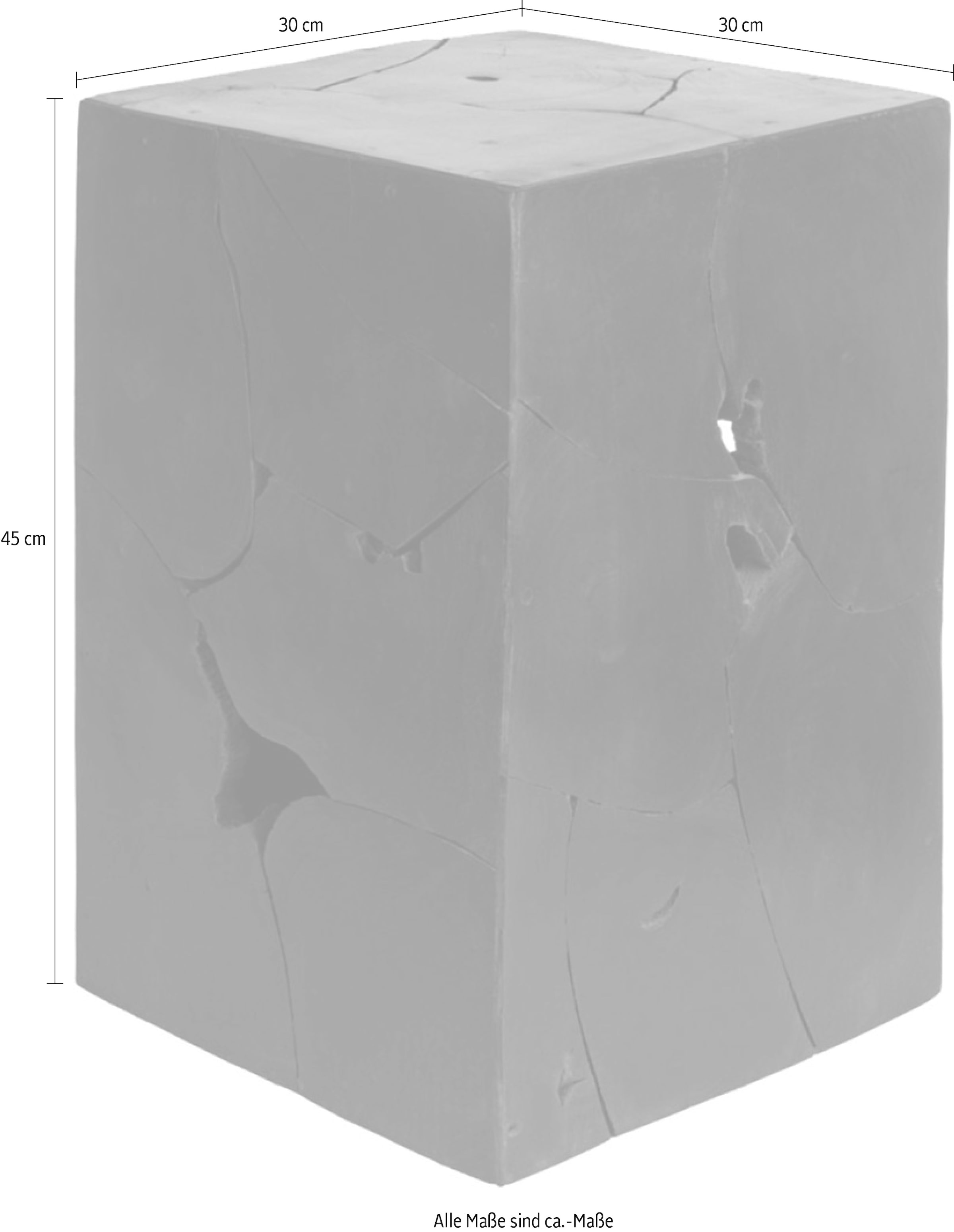 Kayoom Beistelltisch »Radix 425, hochwertiges Teakholz, Natur-Design«, (1 St.), Hochwertiges Teakholz, stabile Bauweise, detailreiche Handarbeit
