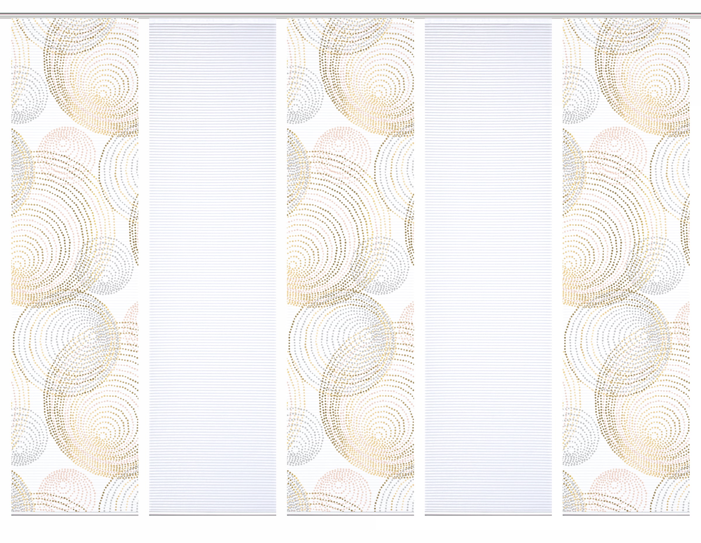 HOME in green Schiebegardine »SPIRO« Paneelwagen 5 Stk. tlg. SET DIGITALDRUCK,BAMBUSOPTIK RECYCELT