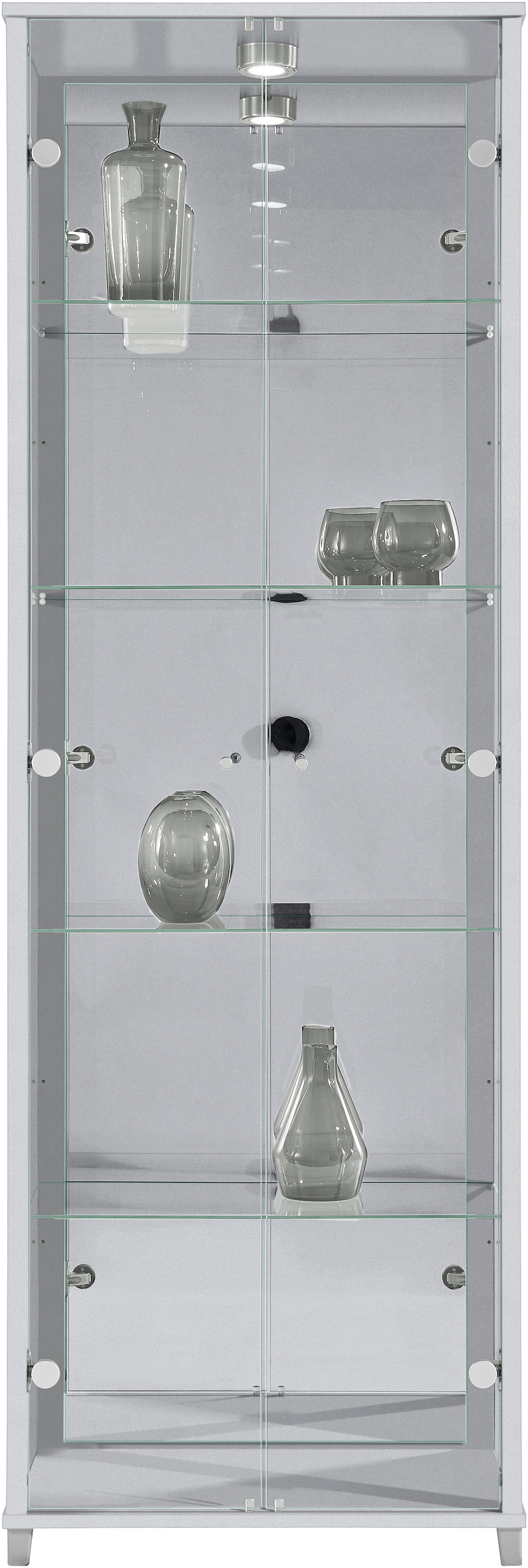 fif möbel Vitrine »OPTIMA« Standvitrine, Vitrinenschrank, Glasvitrine, Sammlervitrine, LED