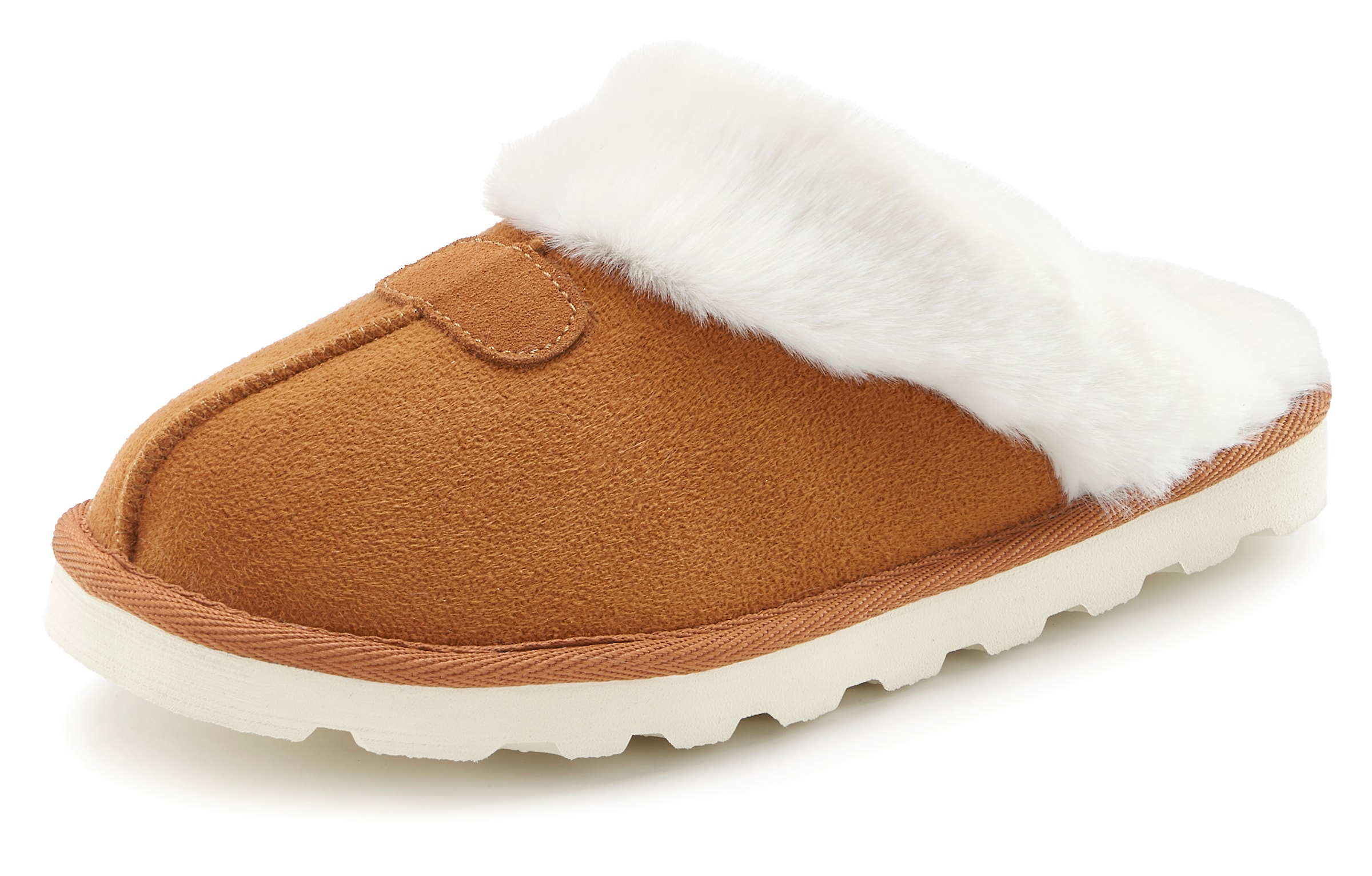 Vivance Hausschuh »Plüsch Hausschuhe, Pantolette, Pantoffeln, Clogs, Schlappen,«  mit Warmfutter VEGAN