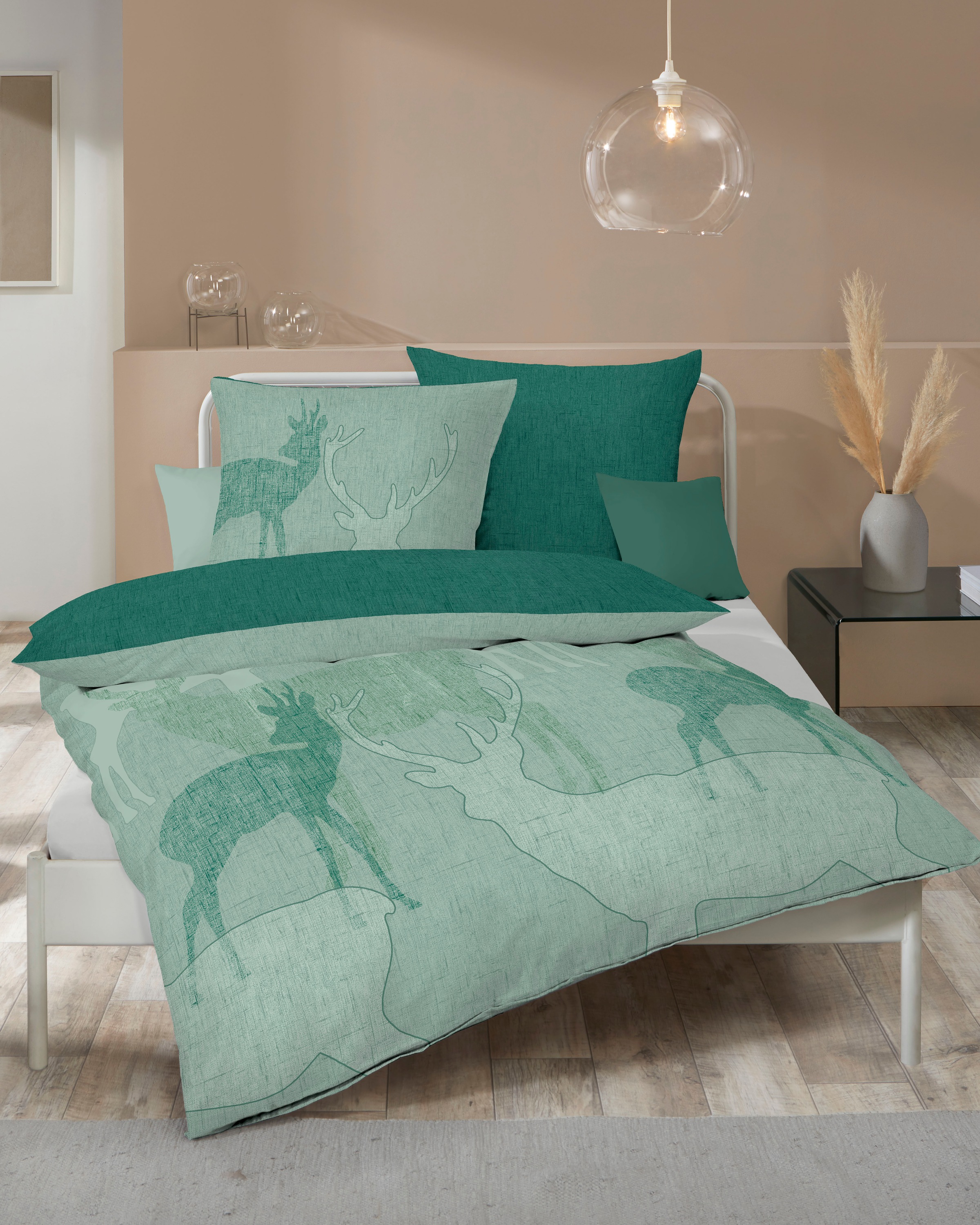 Kaeppel Bettwäsche »Hirsche mit Wende« 2 Stk. Mit Hirsche