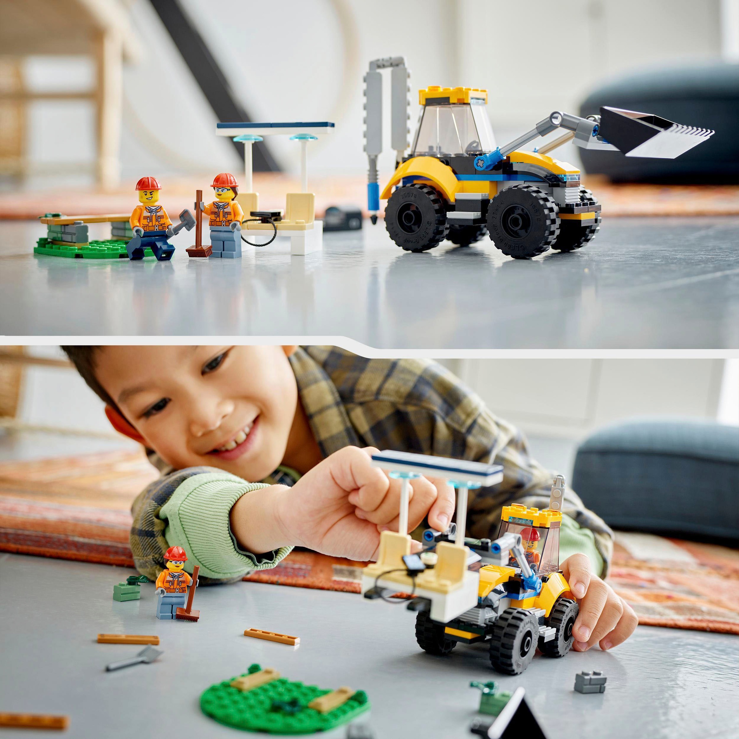 LEGO® Konstruktionsspielsteine »Radlader (60385), LEGO® City«, (148 St.), Made in Europe