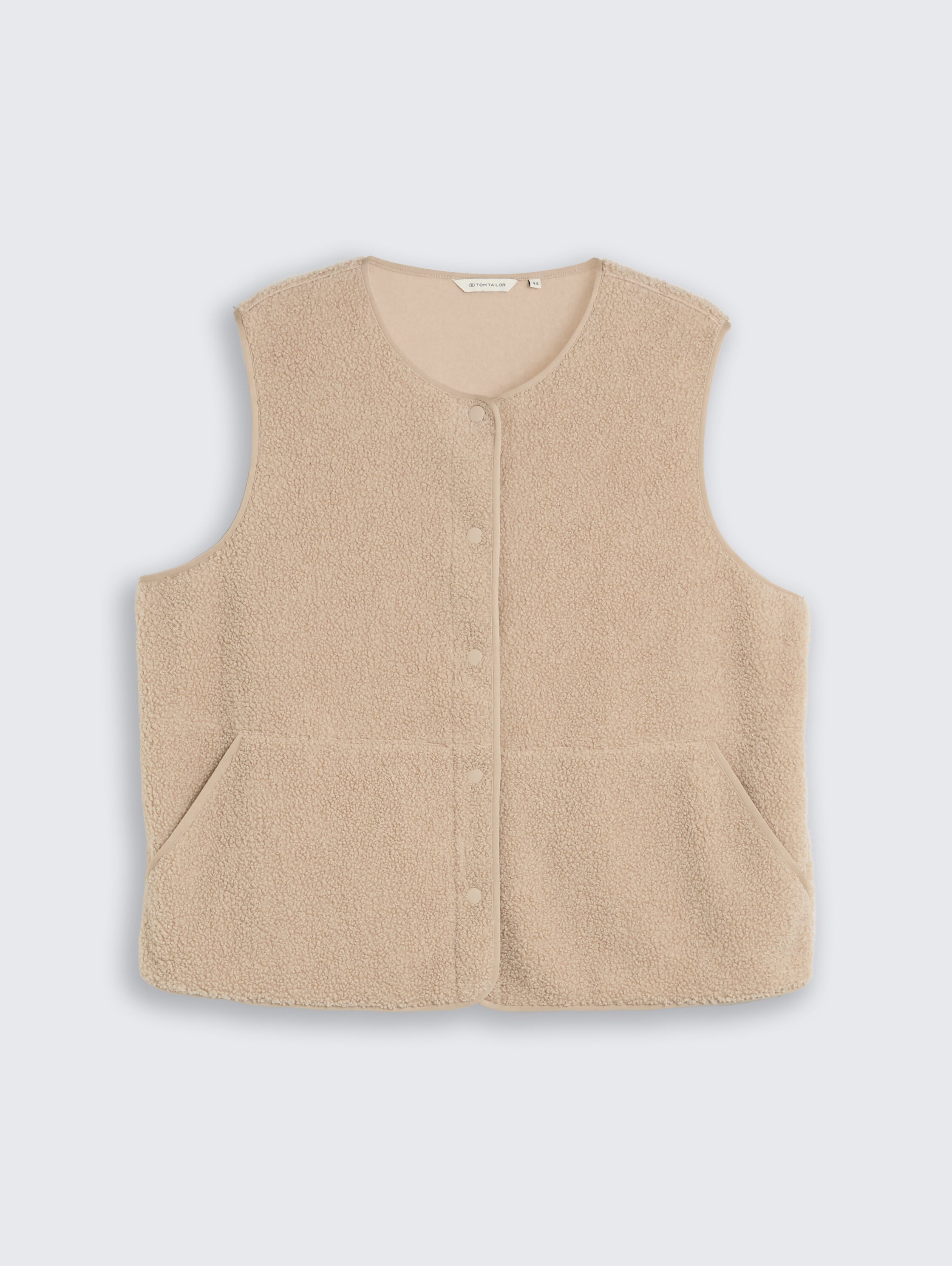 TOM TAILOR PLUS Fleeceweste »TTP Sweatshirt« mit Druckknöpfen / Große Größen
