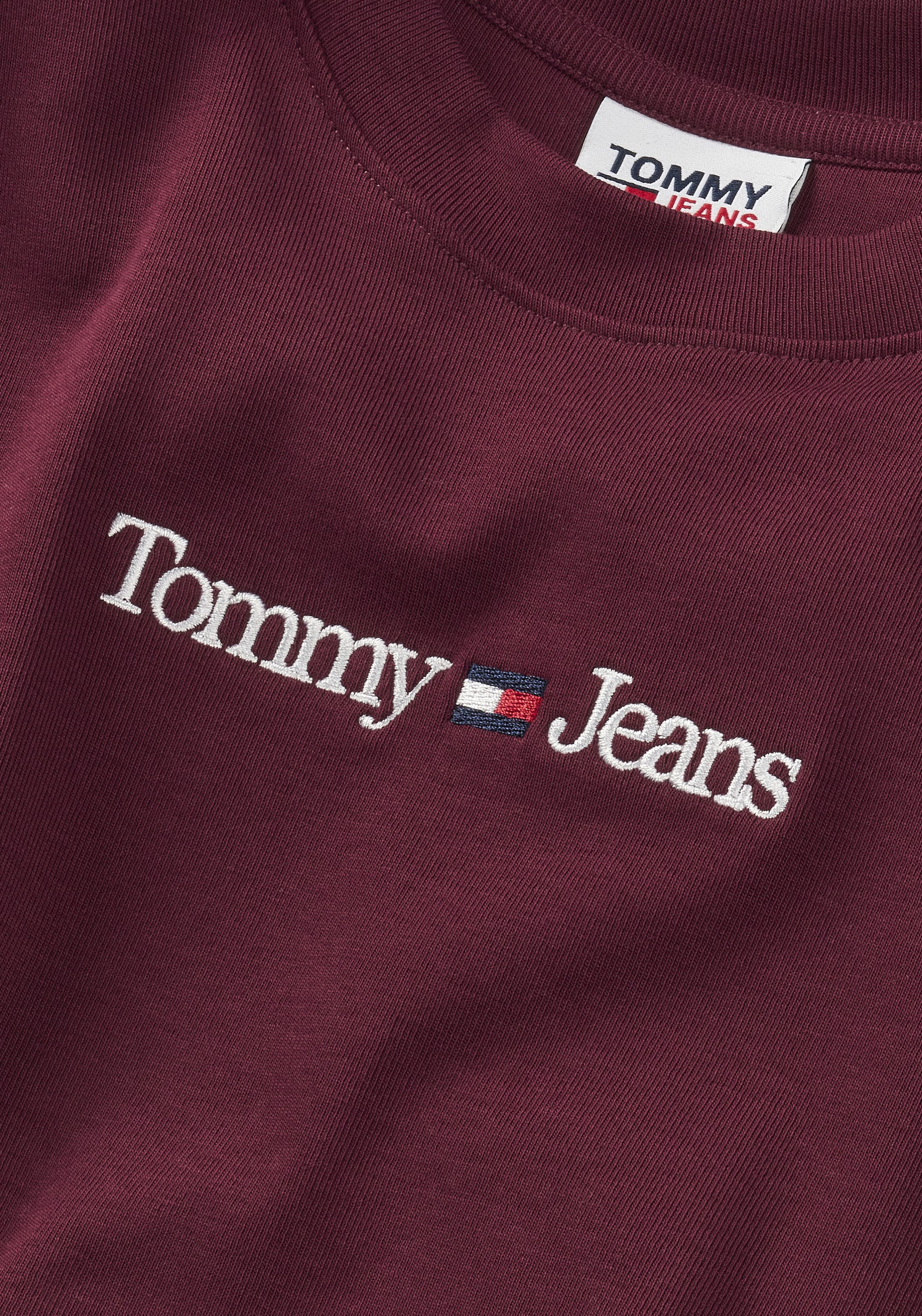 Stickereien Kurzarmshirt »TJW Jeans bei Tommy mit BABY Tommy SS«, dezenten Jeans LINEAR ♕ SERIF
