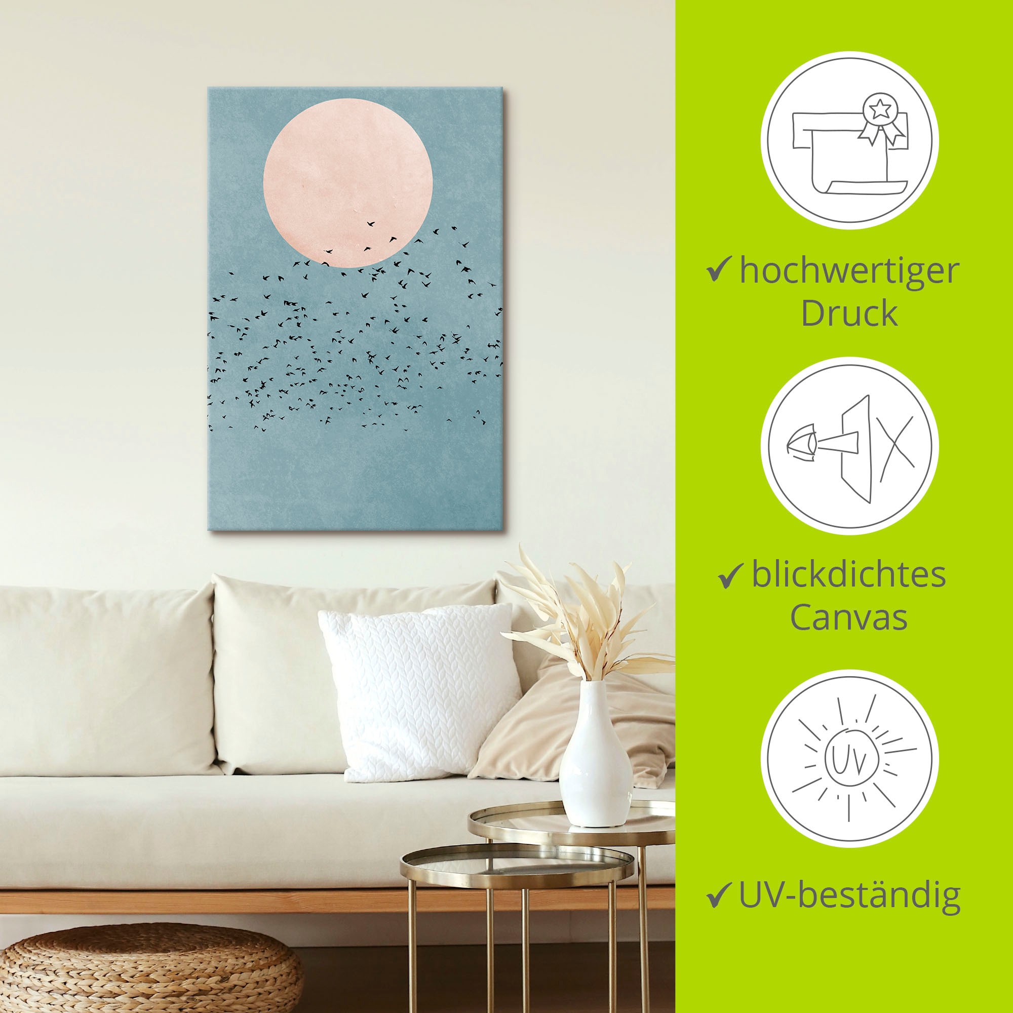 Artland Leinwandbild »Wegfliegen« Himmelsbilder 1 Stk. tlg. auf Keilrahmen gespannt