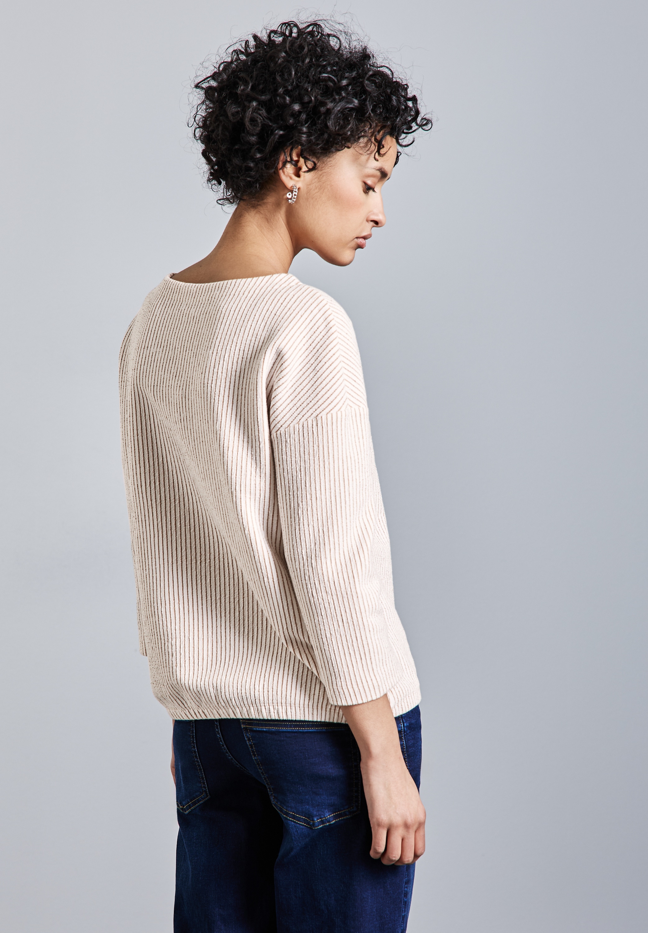 STREET ONE 3/4 Arm-Pullover, mit Streifenmuster